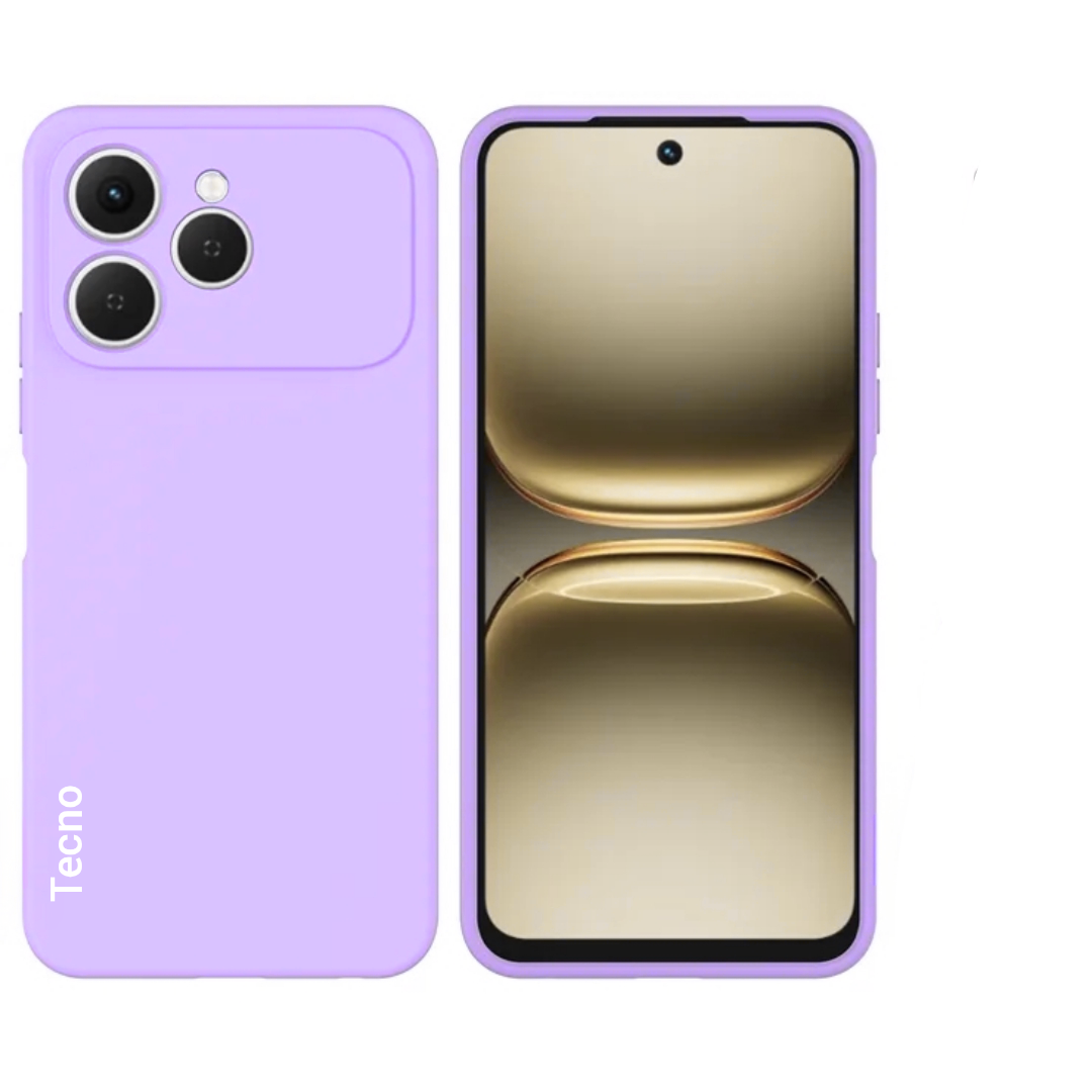 Tecno Spark 40 Original Liquid silicone Phone Case/Cover available in Black,Blue ,Light Purple(Lilac) & Pink