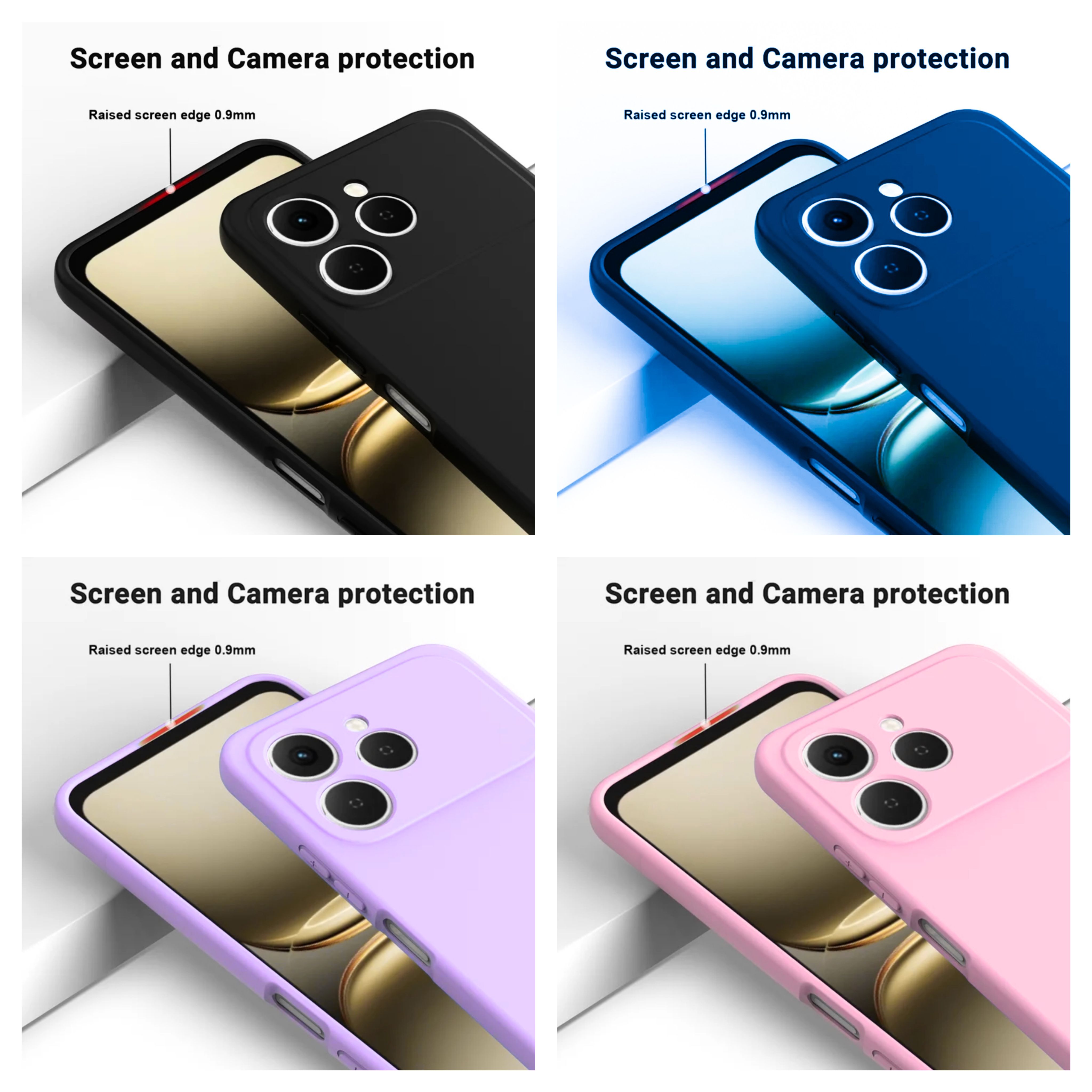 Tecno Spark 40 Original Liquid silicone Phone Case/Cover available in Black,Blue ,Light Purple(Lilac) & Pink