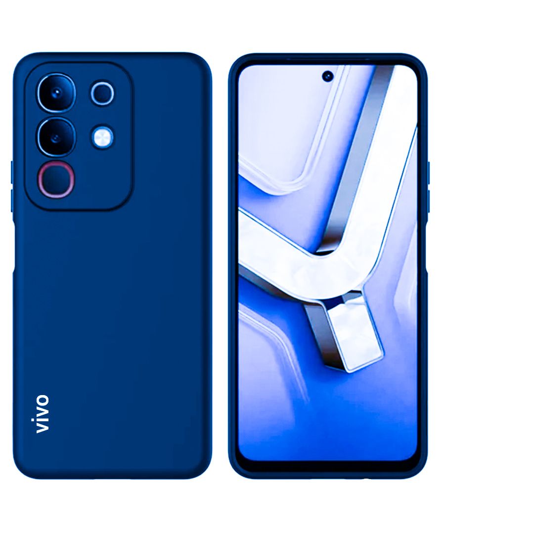 Vivo Y29 4G / Vivo T4x 5G Original Liquid Silicone Phone Case/Cover  available in Black,Blue,Light Purple (Lilac)  & Pink