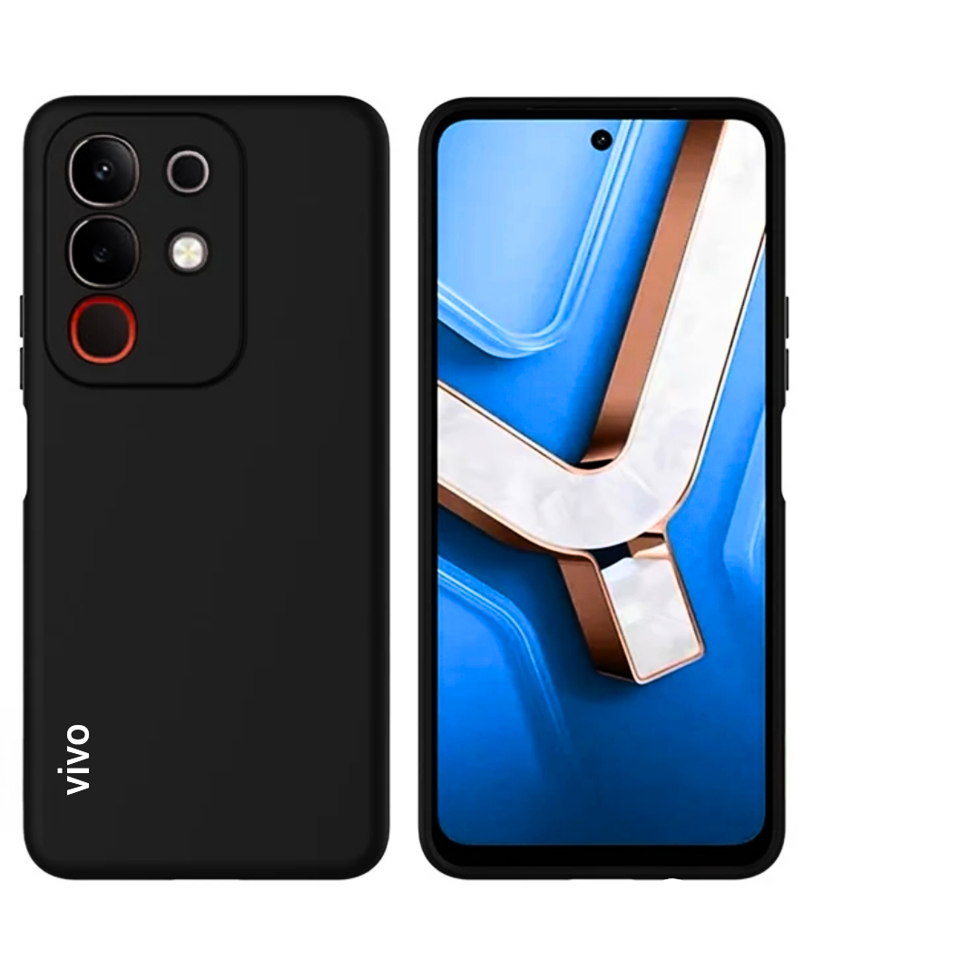 Vivo Y29 4G / Vivo T4x 5G Original Liquid Silicone Phone Case/Cover  available in Black,Blue,Light Purple (Lilac)  & Pink