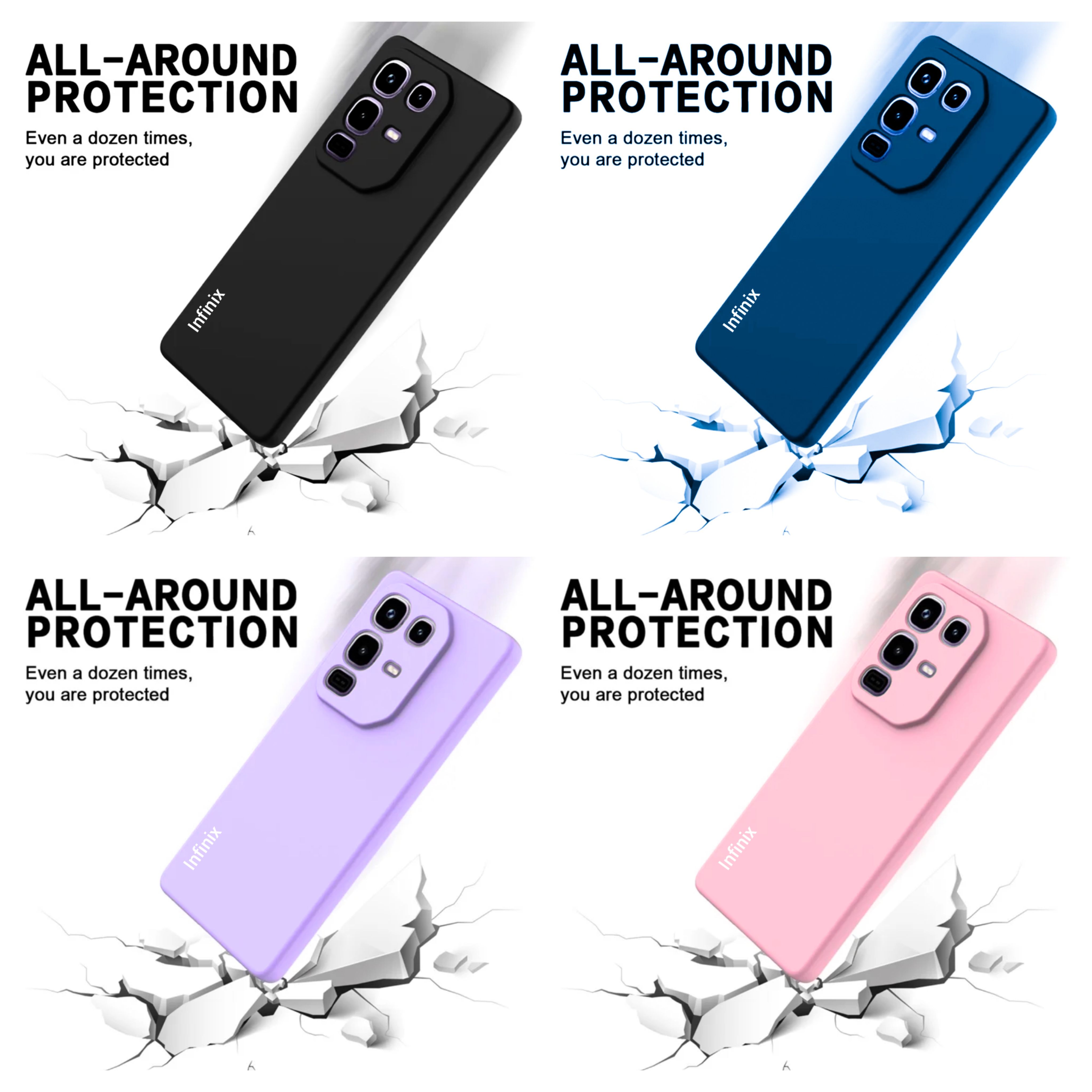 Infinix Note 50 4G/Infinix Note 50 Pro 4G/5G , Note 50s ,Note 50 Pro+(plus)Original Liquid Silicone Phone Case/Cover available in Black, Blue, Light Purple (lilac) & Pink