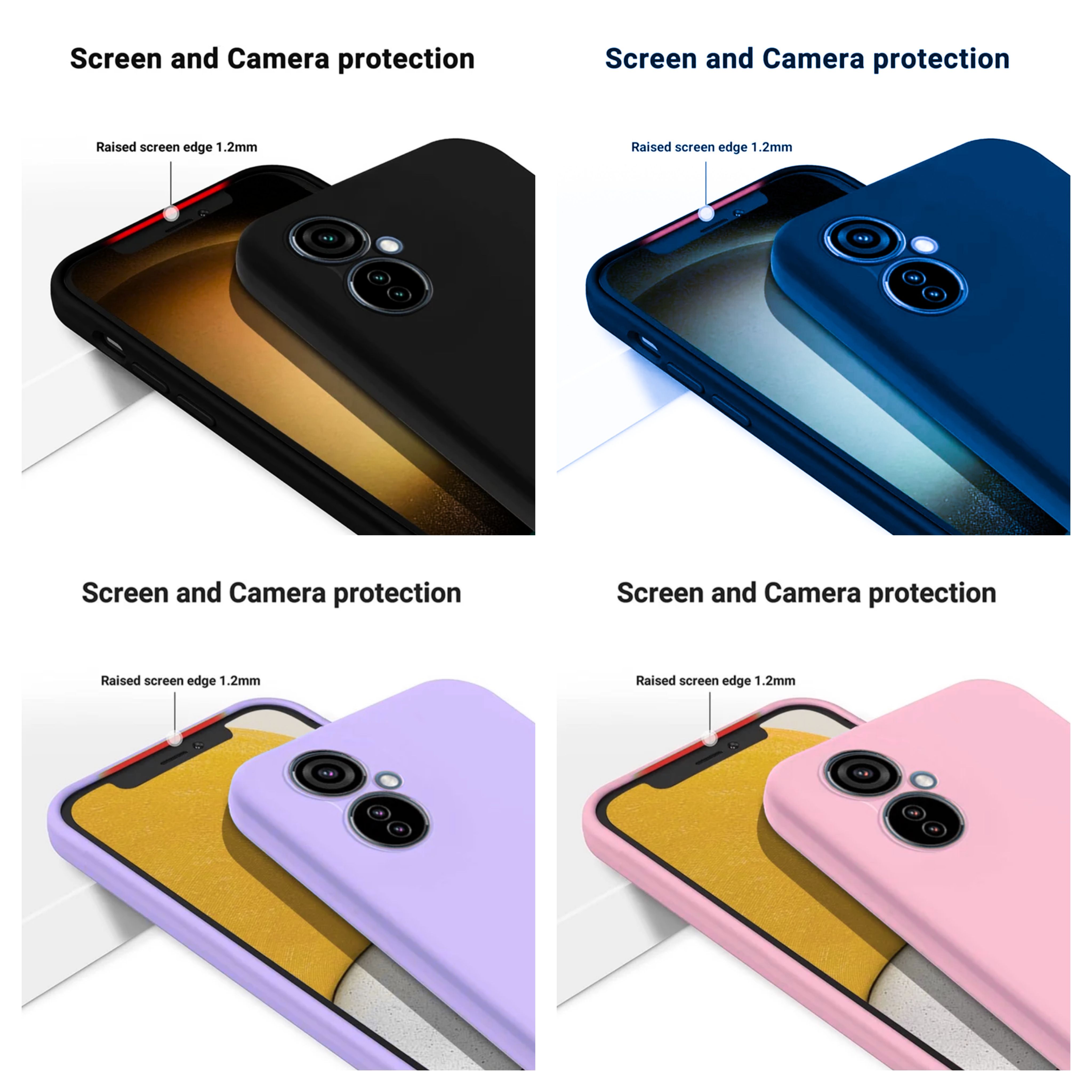 Tecno Camon 19 / Camon 19 Pro Original liquid Silicone phone Case/Cover  available in Black, Blue, Light Purple ( Lilac) & Pink
