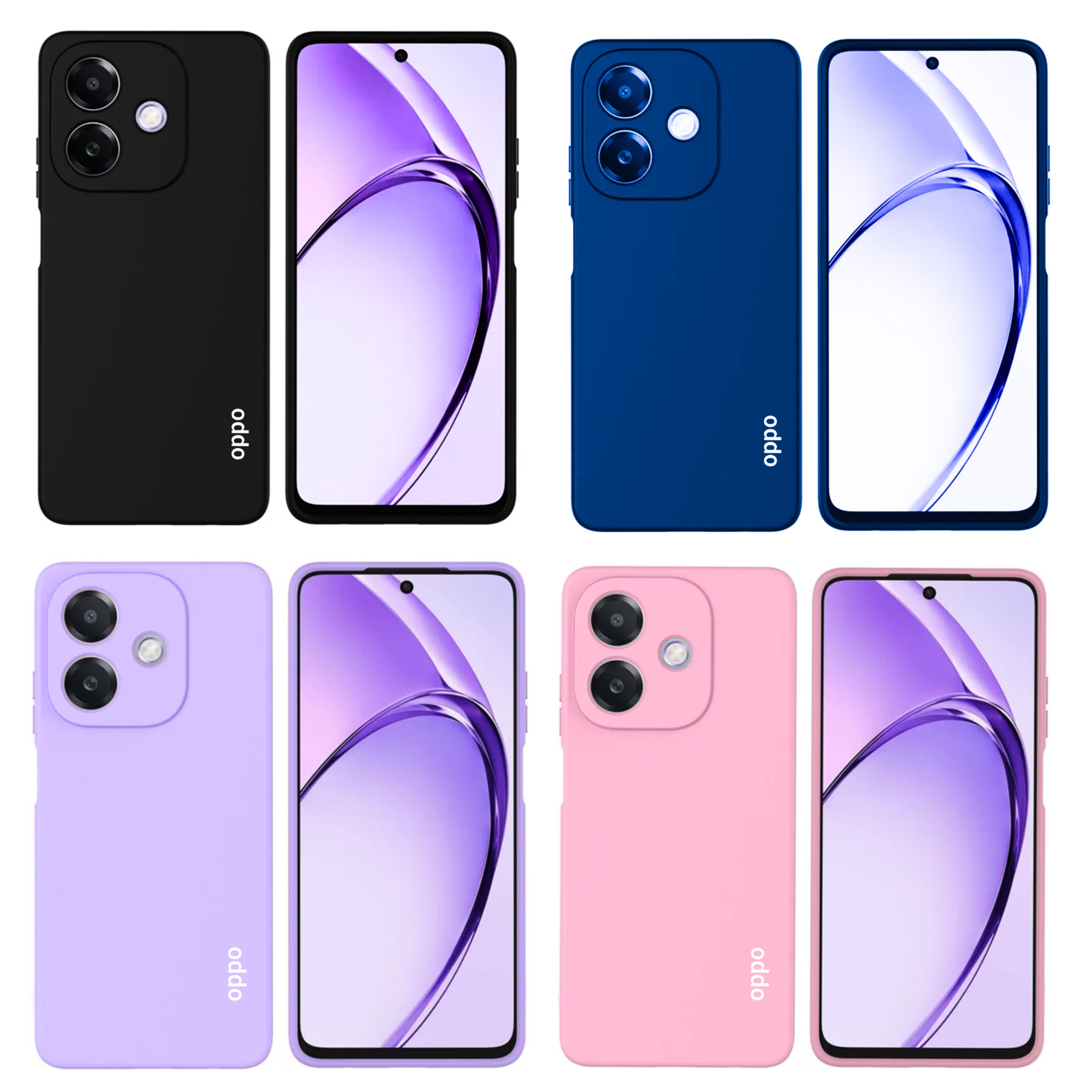 Oppo A3x 4G/5G / Oppo A3 5G Original Liquid Silicone Phone Case/Cover  available in Black, Blue, Light Purple (Lilac) & Pink