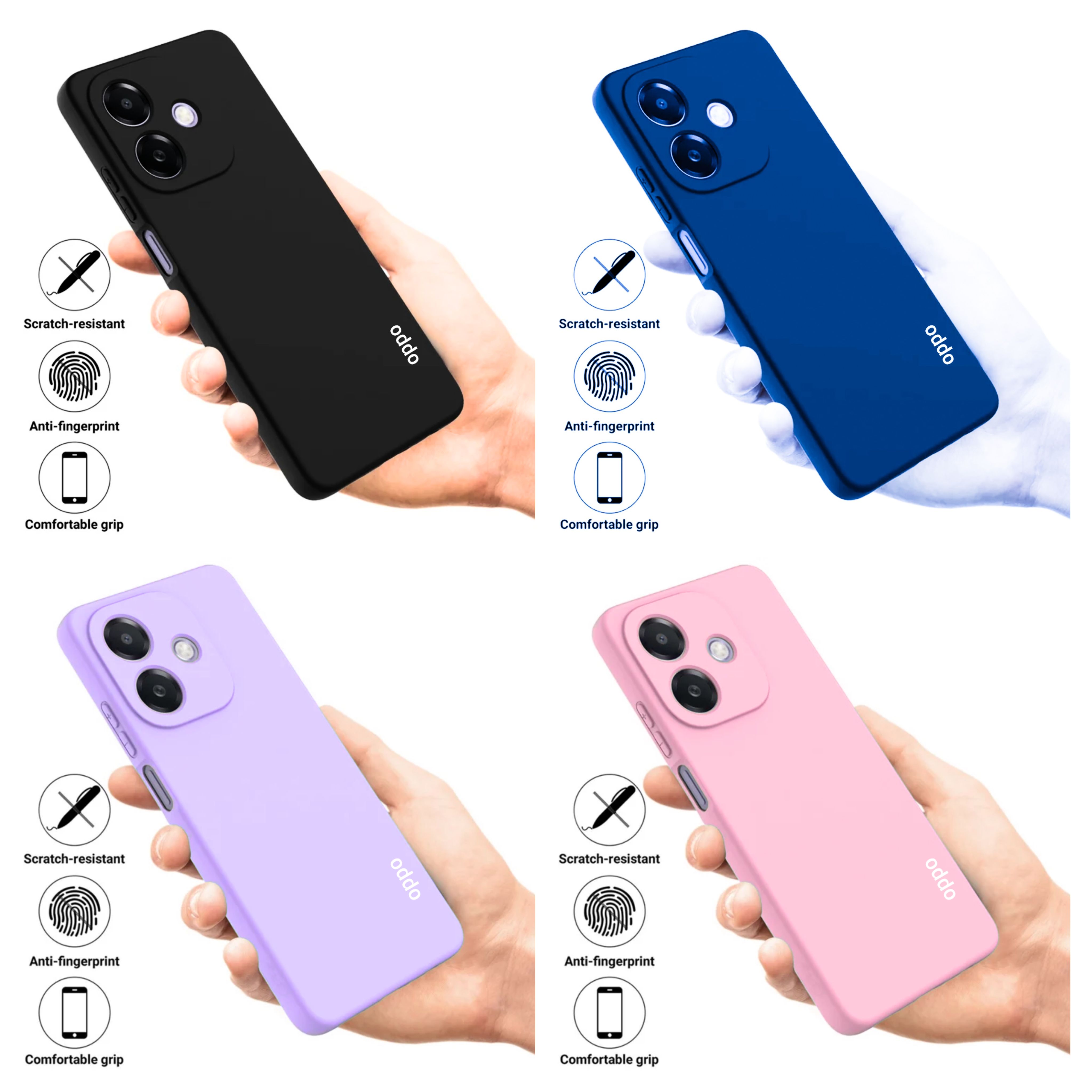 Oppo A3x 4G/5G / Oppo A3 5G Original Liquid Silicone Phone Case/Cover  available in Black, Blue, Light Purple (Lilac) & Pink