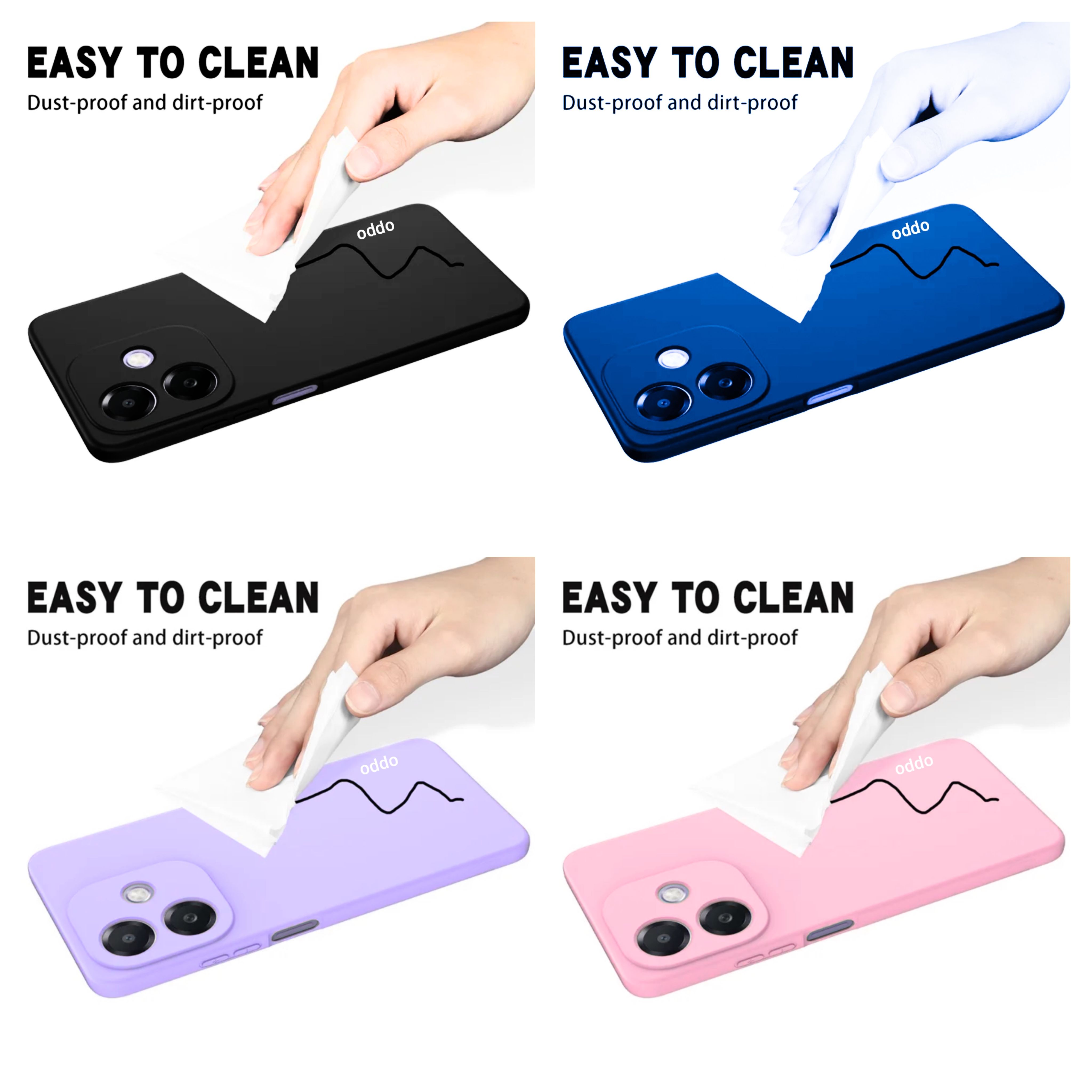 Oppo A3x 4G/5G / Oppo A3 5G Original Liquid Silicone Phone Case/Cover  available in Black, Blue, Light Purple (Lilac) & Pink