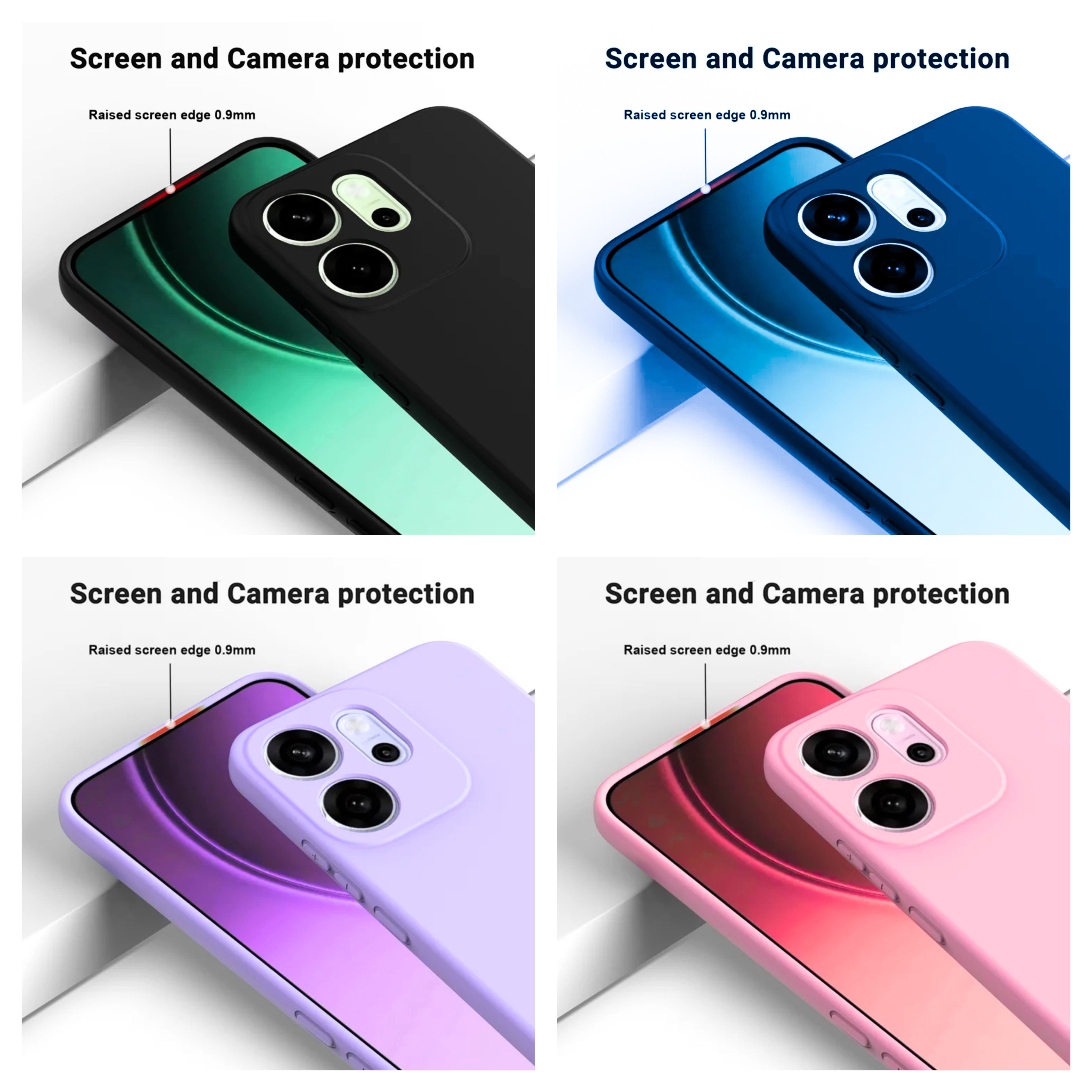 Oppo A3x 4G/5G / Oppo A3 5G Original Liquid Silicone Phone Case/Cover  available in Black, Blue, Light Purple (Lilac) & Pink