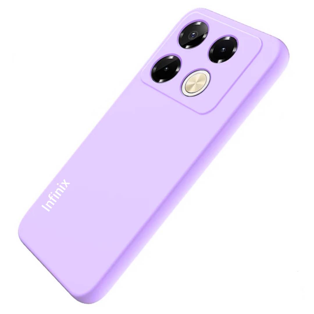 Infinix Note 40 Pro 4G Original liquid Silicone Phone Case/Cover available in Black, Blue, Light Purple (lilac) & pink