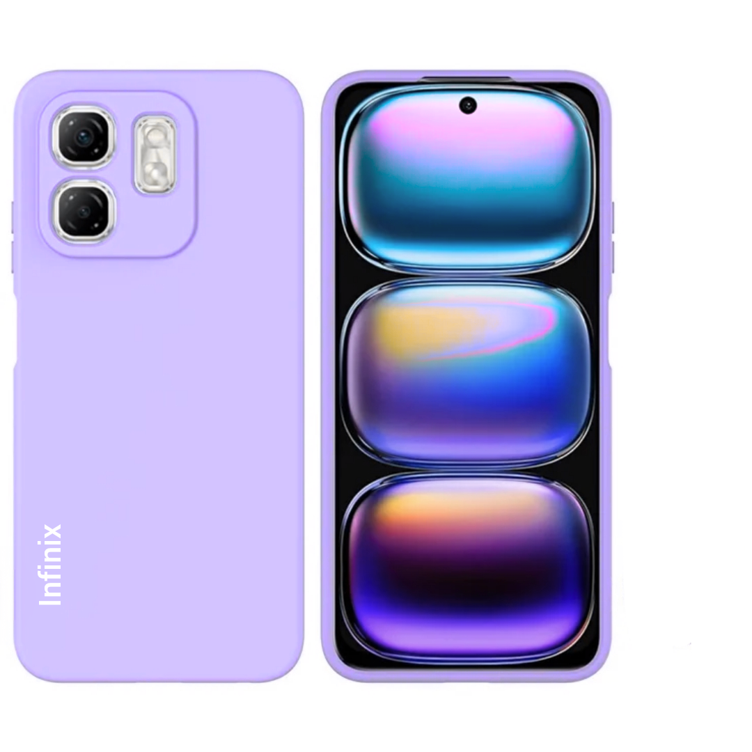 Infinix Hot 50i / Smart 9 Original Liquid Silicone Phone Case/Cover  available in Black, Blue, Light Purple ( Lilac) & Pink