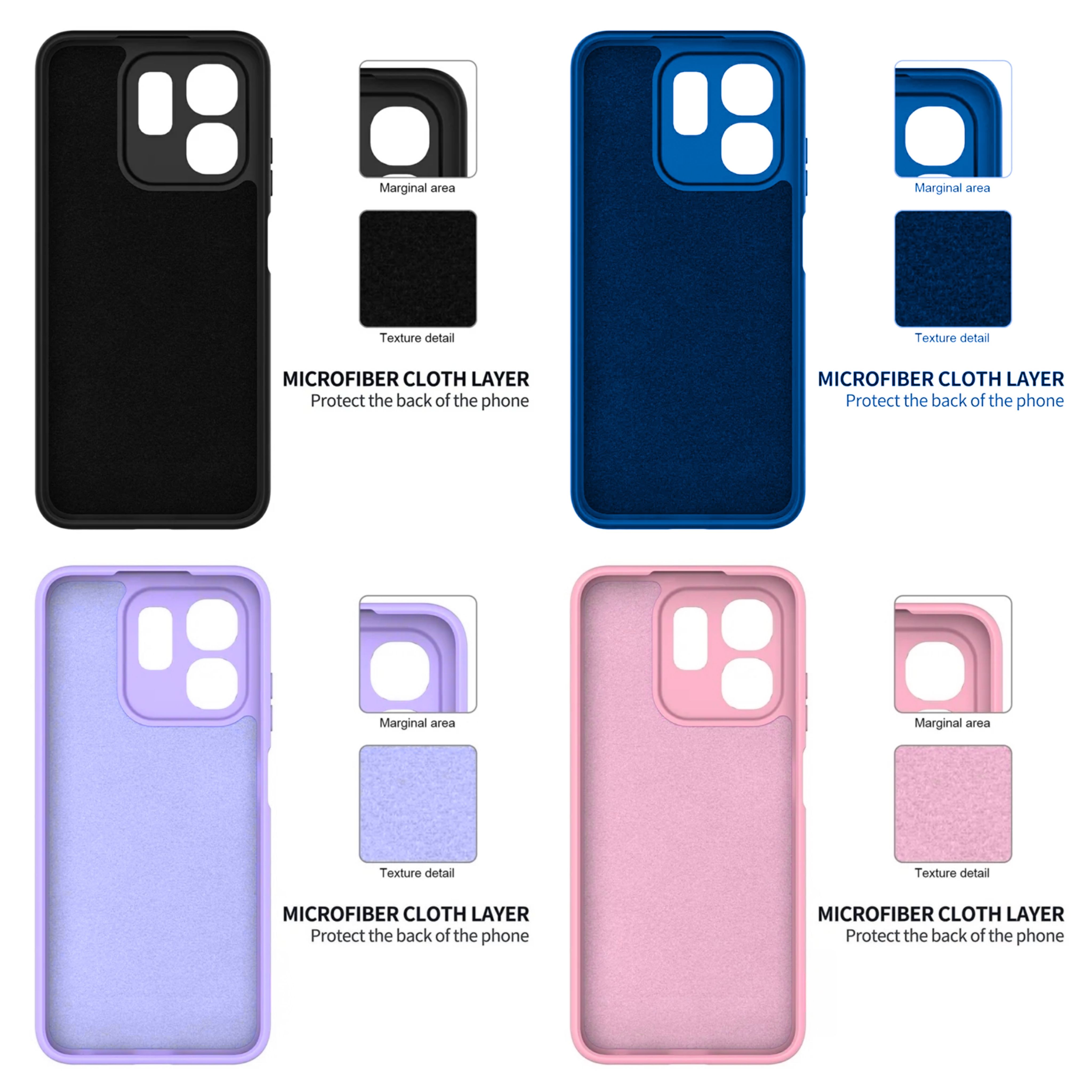 Infinix Hot 50i / Smart 9 Original Liquid Silicone Phone Case/Cover  available in Black, Blue, Light Purple ( Lilac) & Pink