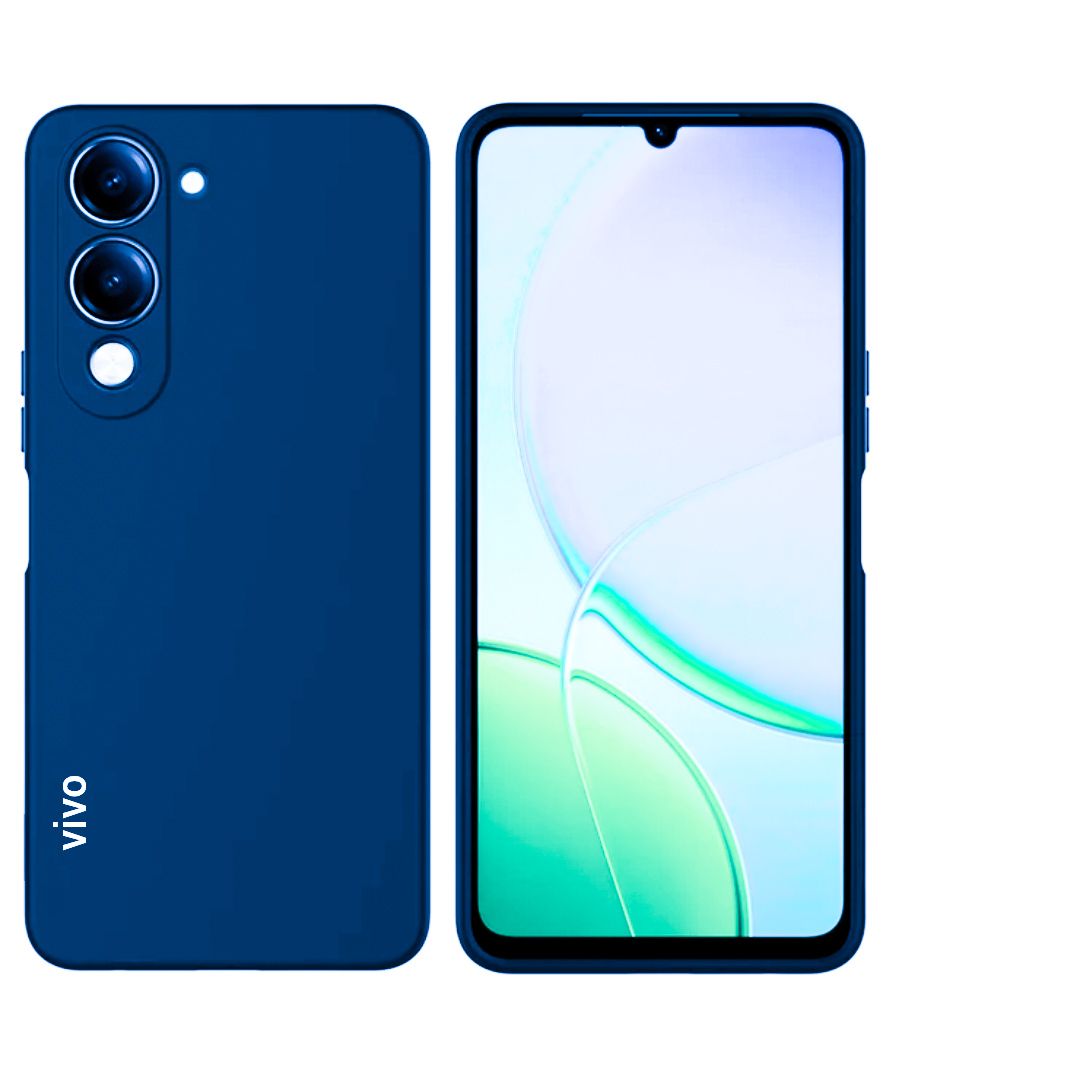 Vivo Y04/Y29s 5g Original Liquid Silicone Phone Case/Cover  available in Black, Blue, Light Purple (lilac) & pink