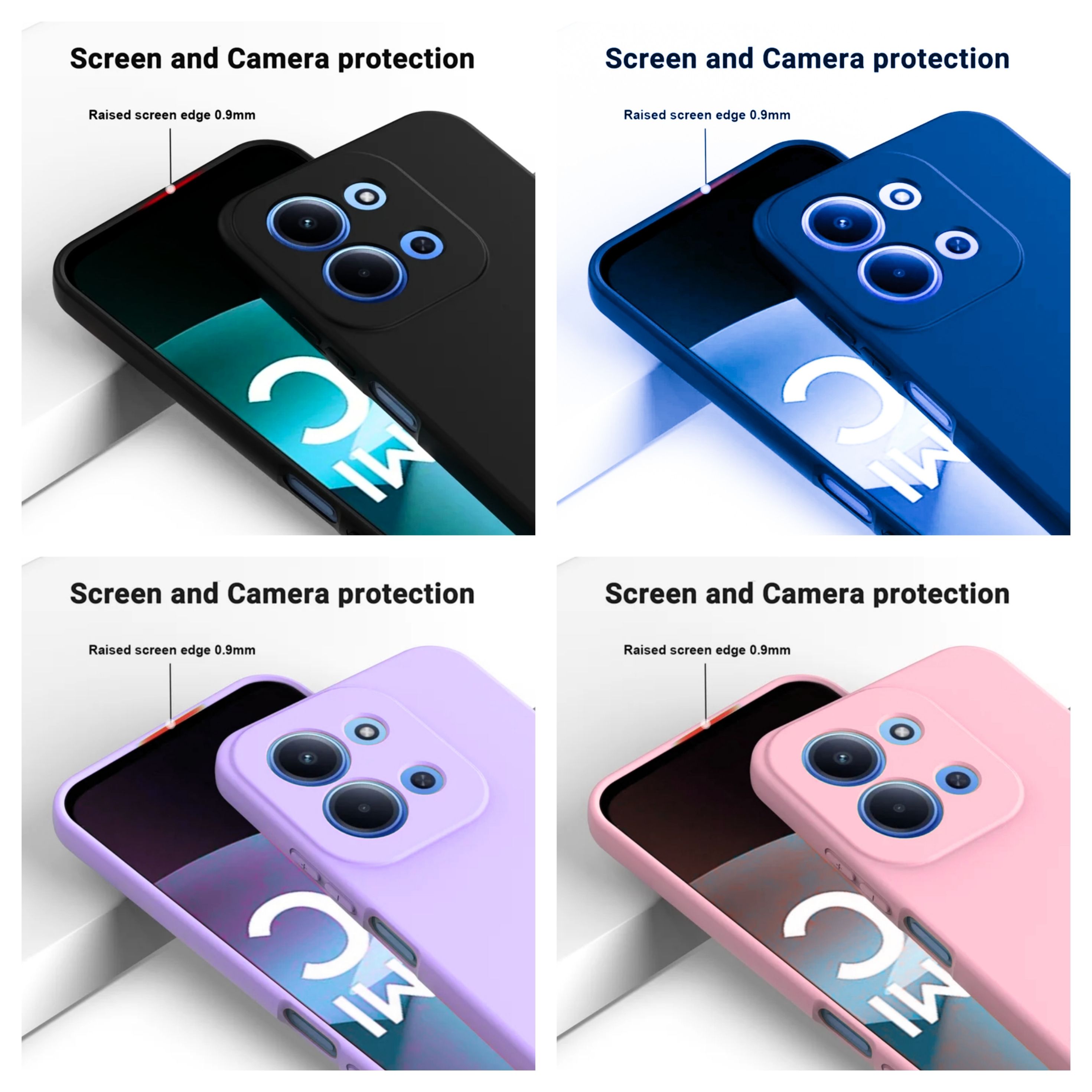 Xiaomi Redmi 15c/Poco C85 Original Liquid Silicone Phone Case/Cover available in Black, Blue, Light Purple (Lilac) & Pink