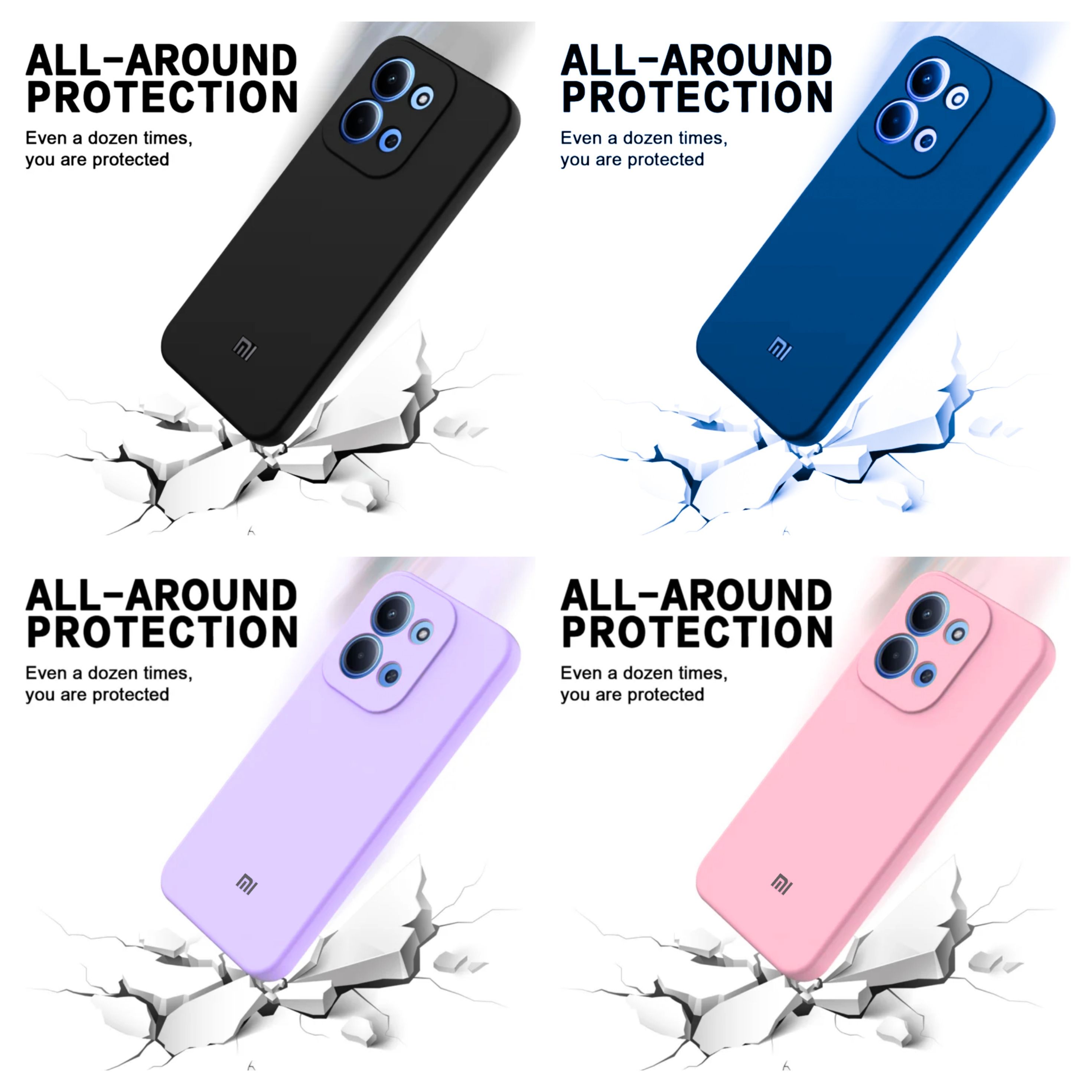 Xiaomi Redmi 15c/Poco C85 Original Liquid Silicone Phone Case/Cover available in Black, Blue, Light Purple (Lilac) & Pink