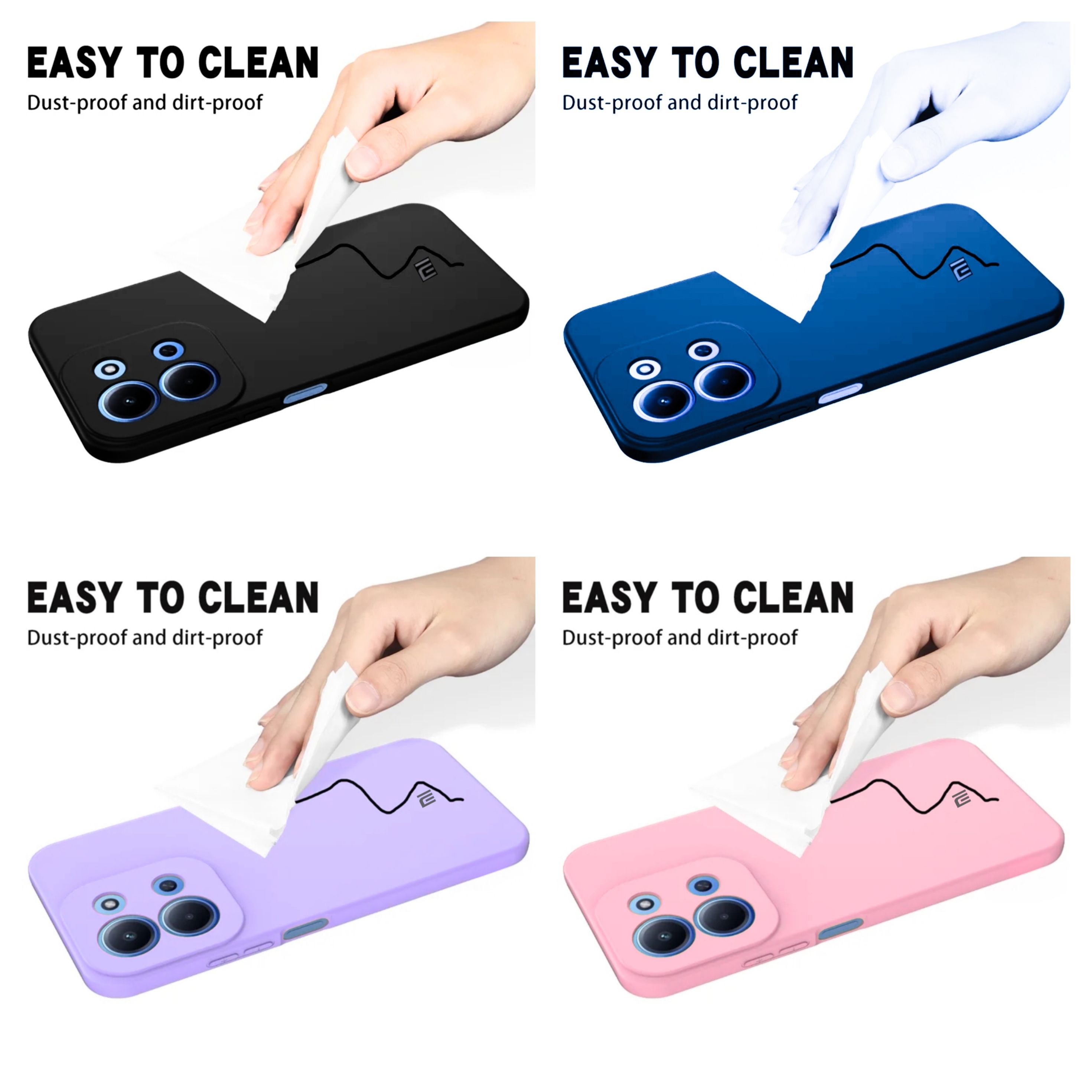 Xiaomi Redmi 15c/Poco C85 Original Liquid Silicone Phone Case/Cover available in Black, Blue, Light Purple (Lilac) & Pink