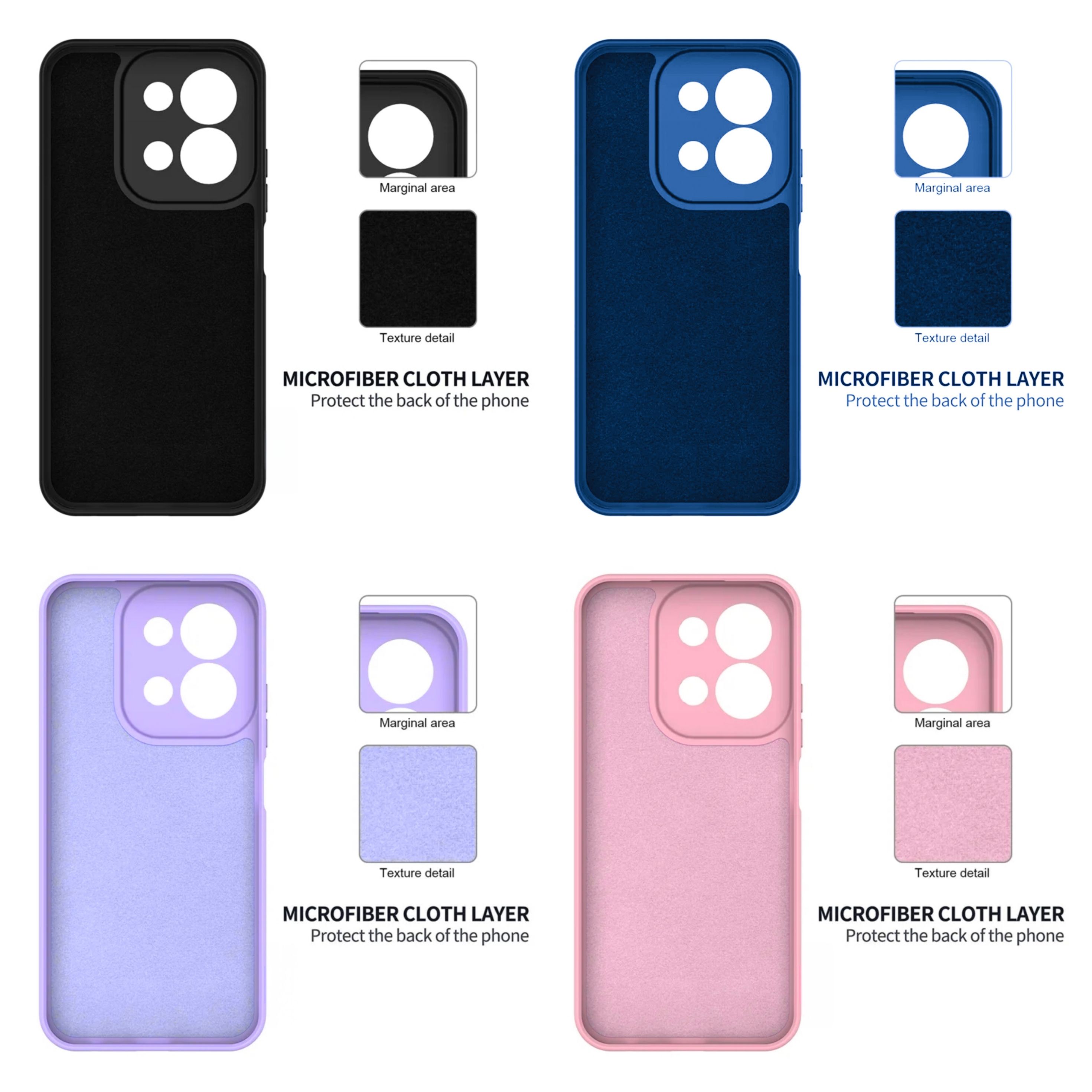 Xiaomi Redmi 15c/Poco C85 Original Liquid Silicone Phone Case/Cover available in Black, Blue, Light Purple (Lilac) & Pink