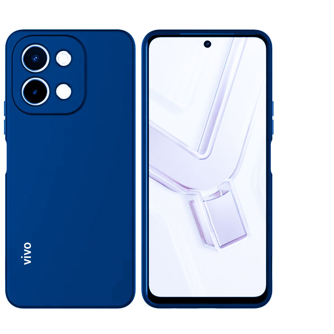 Vivo Y28 4G Original Liquid Silicone Phone Case/Cover available in Black, Blue, Light Purple (Lilac) & Pink