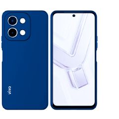 Vivo Y28 4G Original Liquid Silicone Phone Case/Cover available in Black, Blue, Light Purple (Lilac) & Pink
