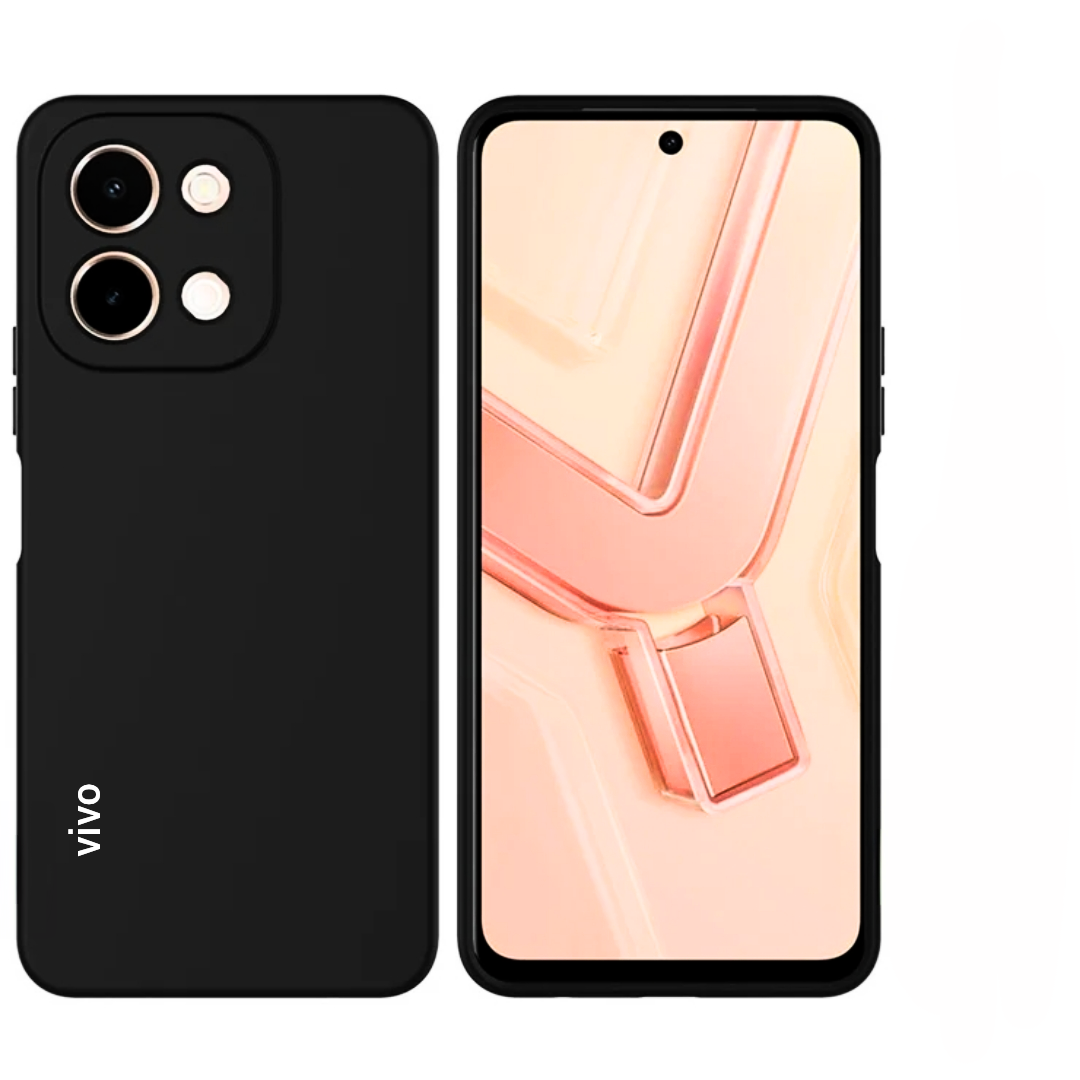 Vivo Y28 4G Original Liquid Silicone Phone Case/Cover available in Black, Blue, Light Purple (Lilac) & Pink