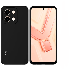 Vivo Y28 4G Original Liquid Silicone Phone Case/Cover available in Black, Blue, Light Purple (Lilac) & Pink