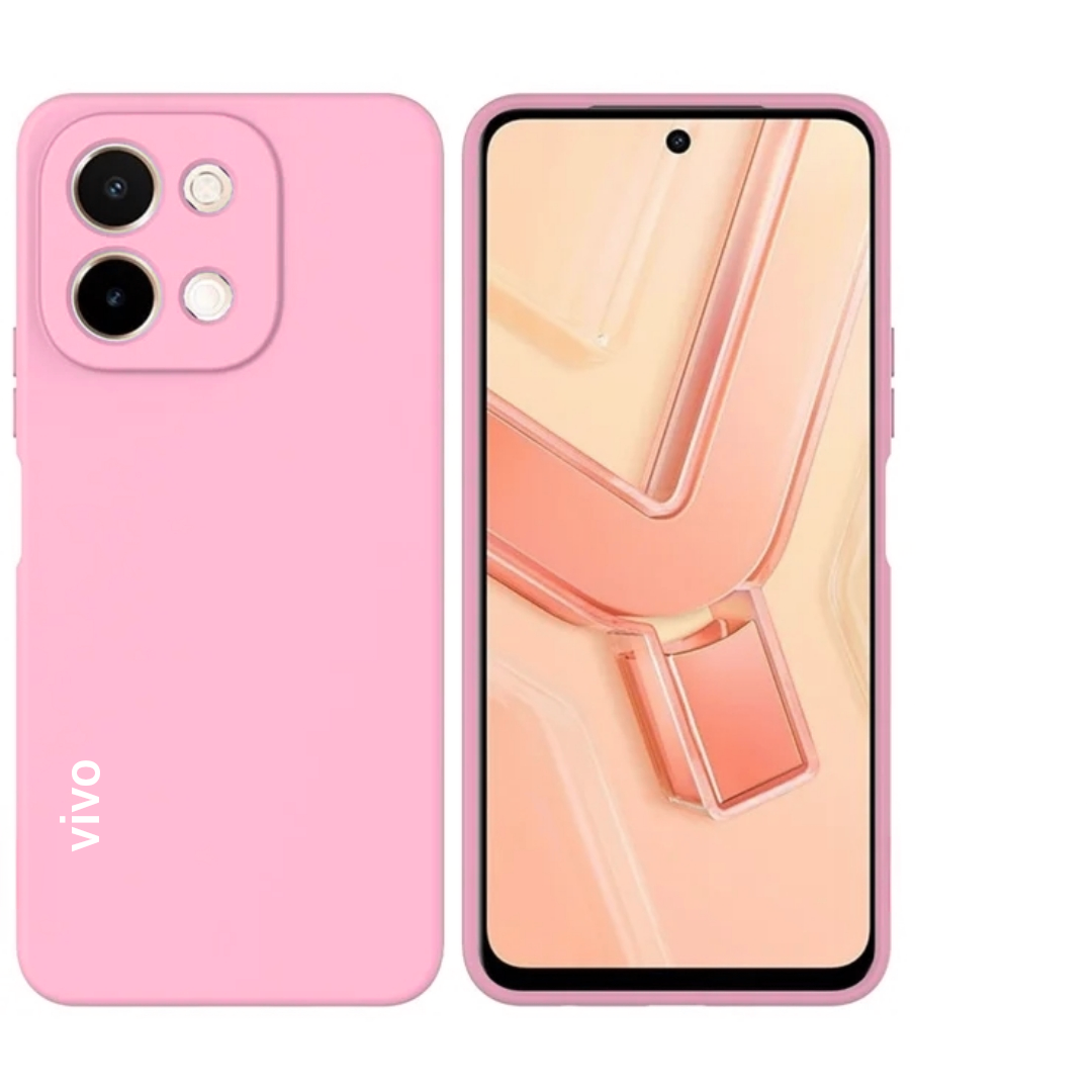 Vivo Y28 4G Original Liquid Silicone Phone Case/Cover available in Black, Blue, Light Purple (Lilac) & Pink