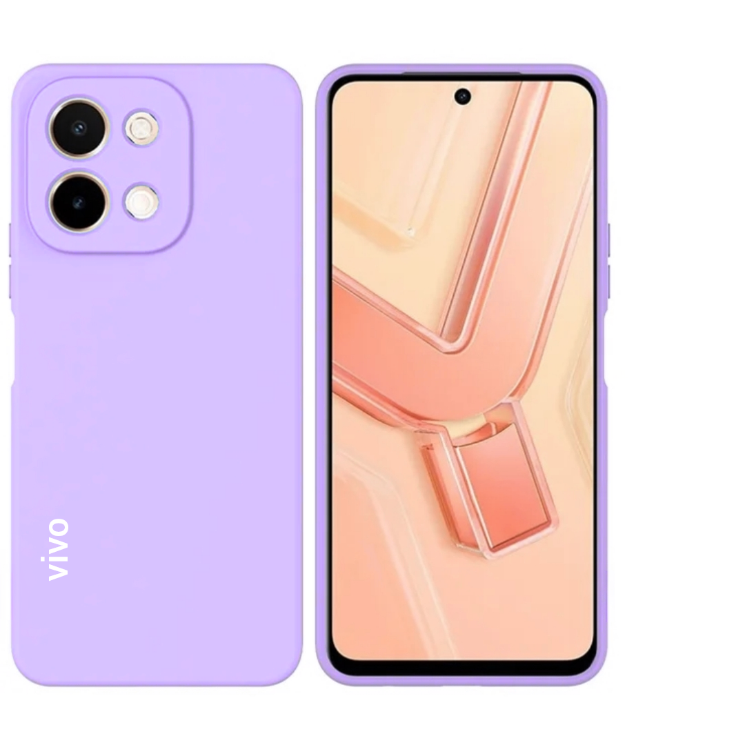 Vivo Y28 4G Original Liquid Silicone Phone Case/Cover available in Black, Blue, Light Purple (Lilac) & Pink