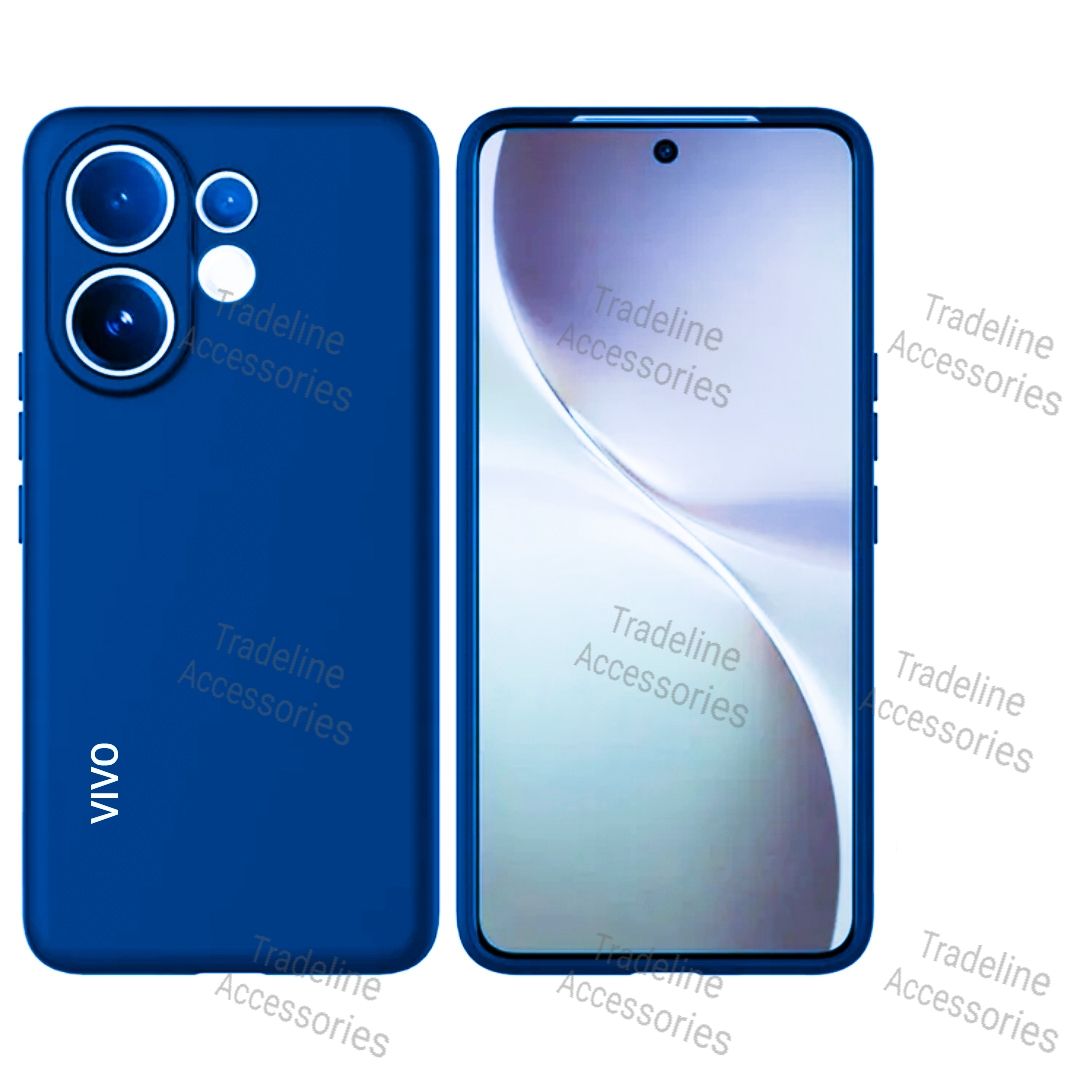 Vivo V60 5G Original Liquid Silicone Phone Case/Cover available in Black,Blue ,Light Purple(Lilac) & Pink