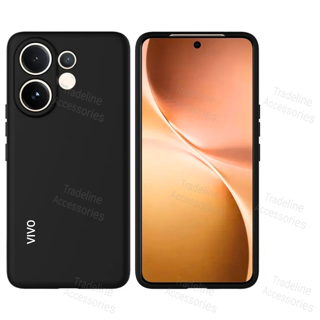 Vivo V60 5G Original Liquid Silicone Phone Case/Cover available in Black,Blue ,Light Purple(Lilac) & Pink
