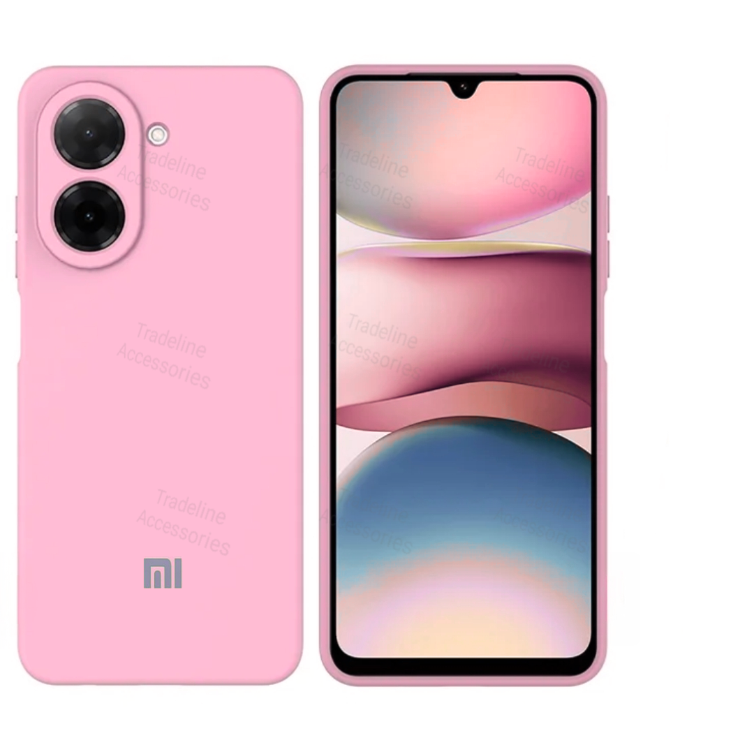Redmi A5 / Poco C71 4G Original Liquid Silicone Phone Case/Cover  available in Black, Blue, Light Purple (lilac) & Pink