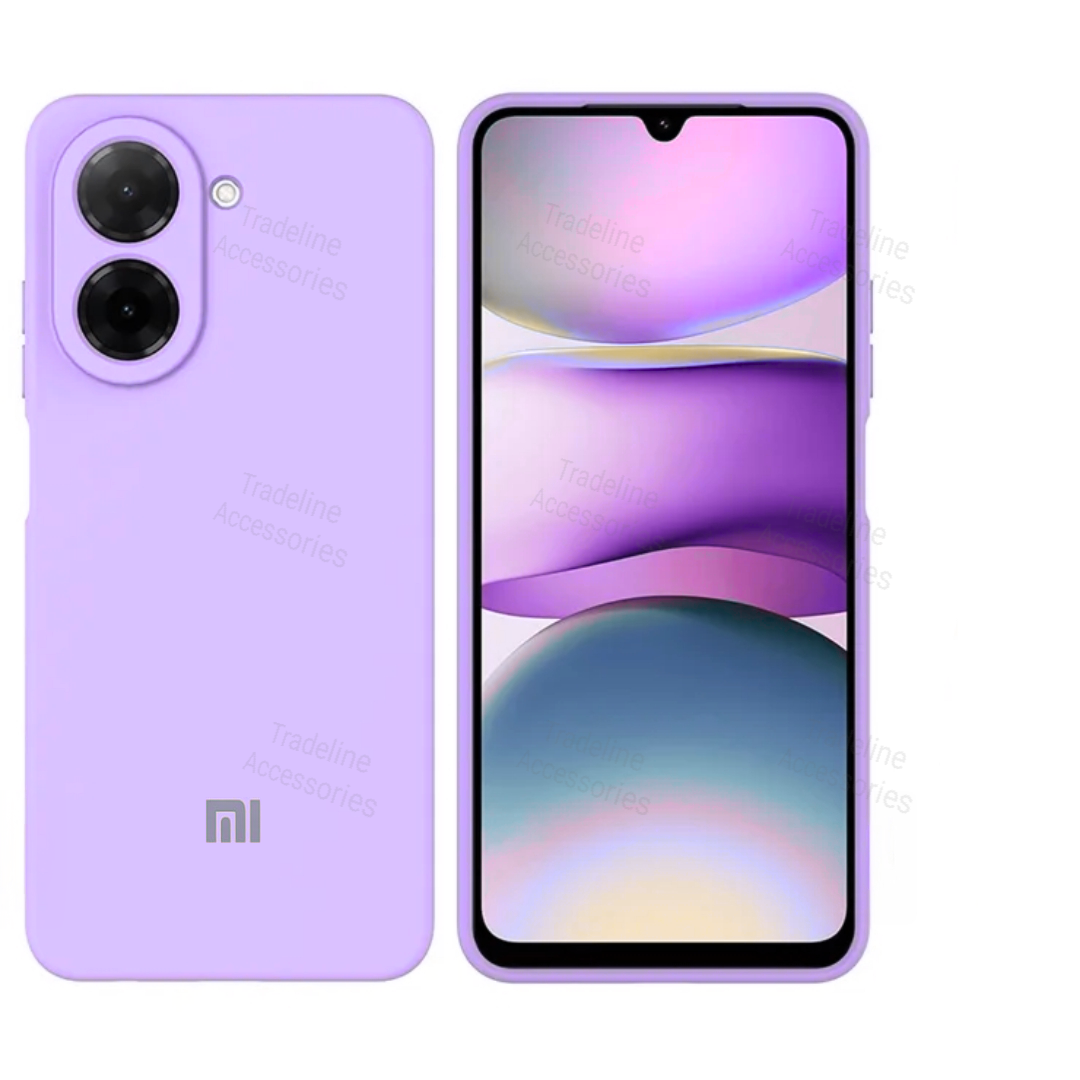 Redmi A5 / Poco C71 4G Original Liquid Silicone Phone Case/Cover  available in Black, Blue, Light Purple (lilac) & Pink
