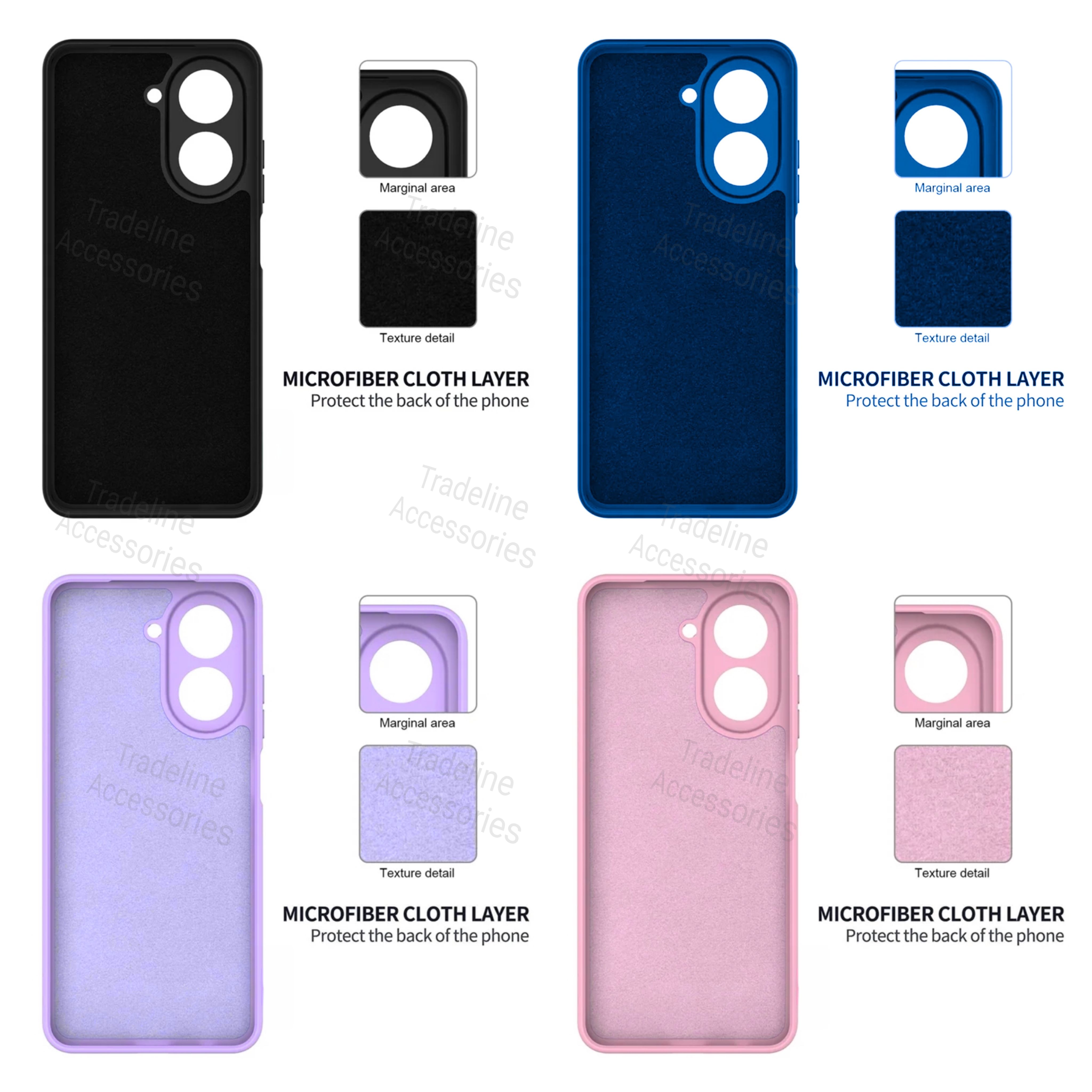 Redmi A5 / Poco C71 4G Original Liquid Silicone Phone Case/Cover  available in Black, Blue, Light Purple (lilac) & Pink