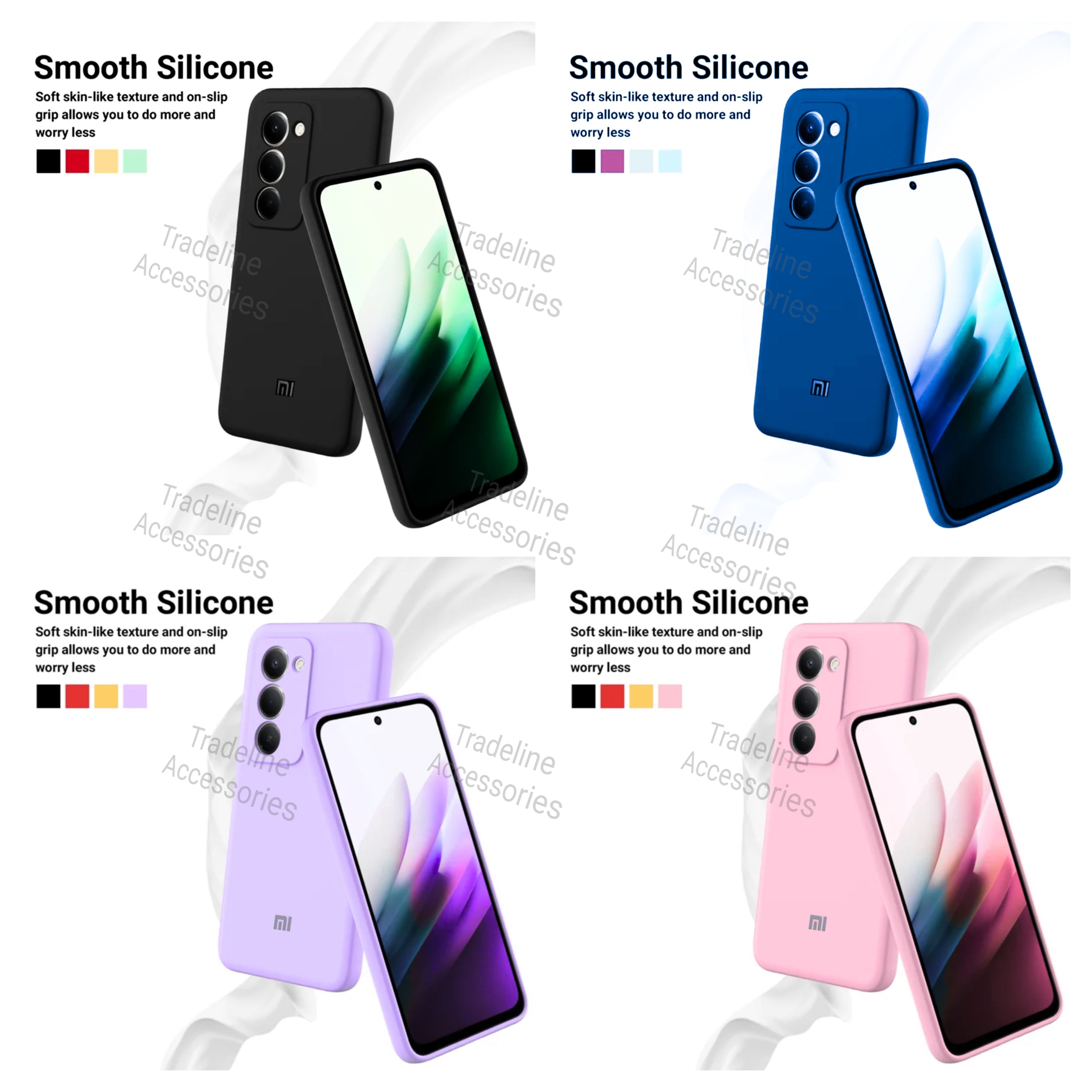 Xiaomi Redmi 15 Original Liquid Silicone Phone Case/Cover  available in Black, Blue, Light Purple (Lilac) & Pink