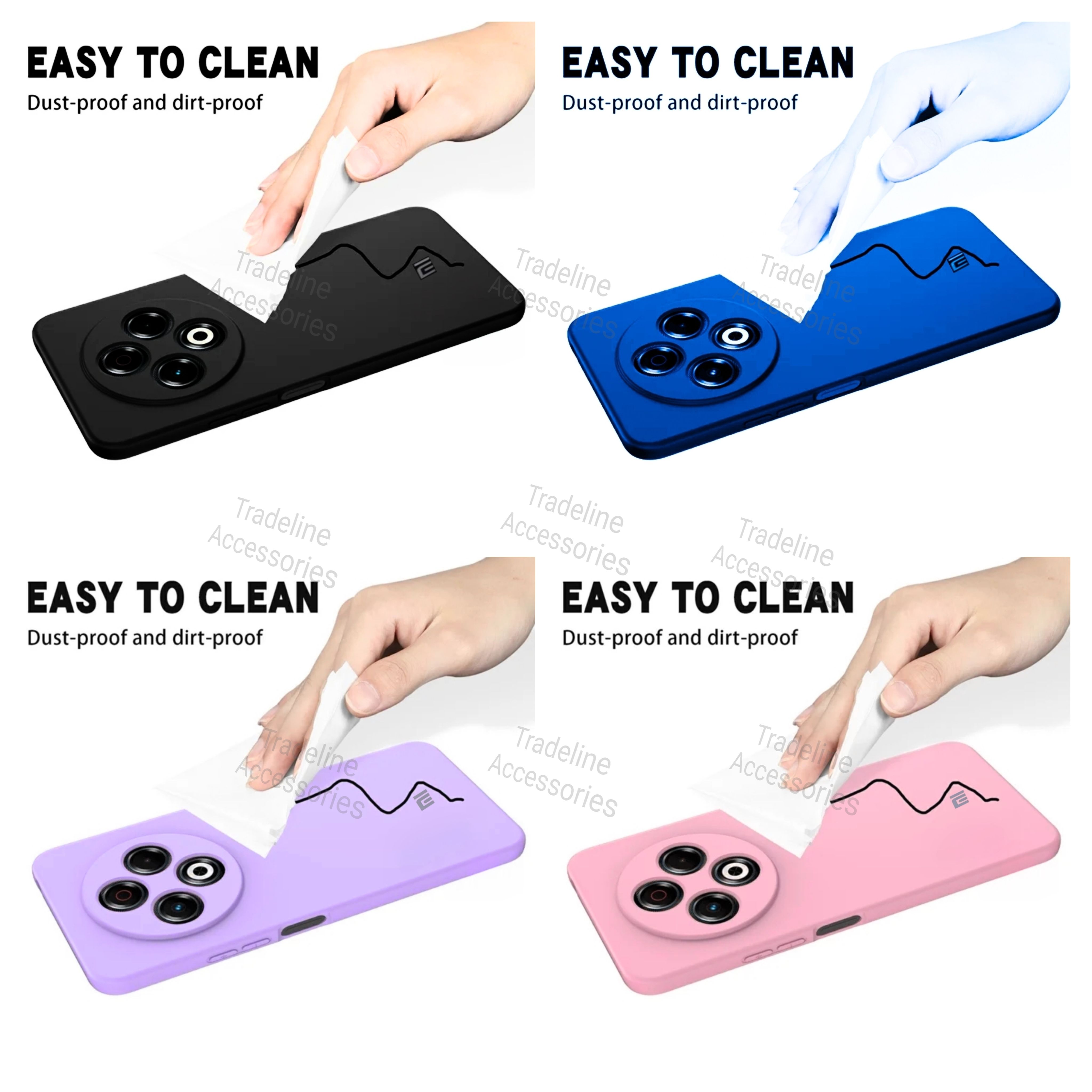 Xiaomi Redmi 14c 4G / Redmi 14R 5G /Poco C75 4G/5G Original Liquid Silicone Phone Case/Cover available in Black ,Blue, Light Purple (Lilac) & Pink