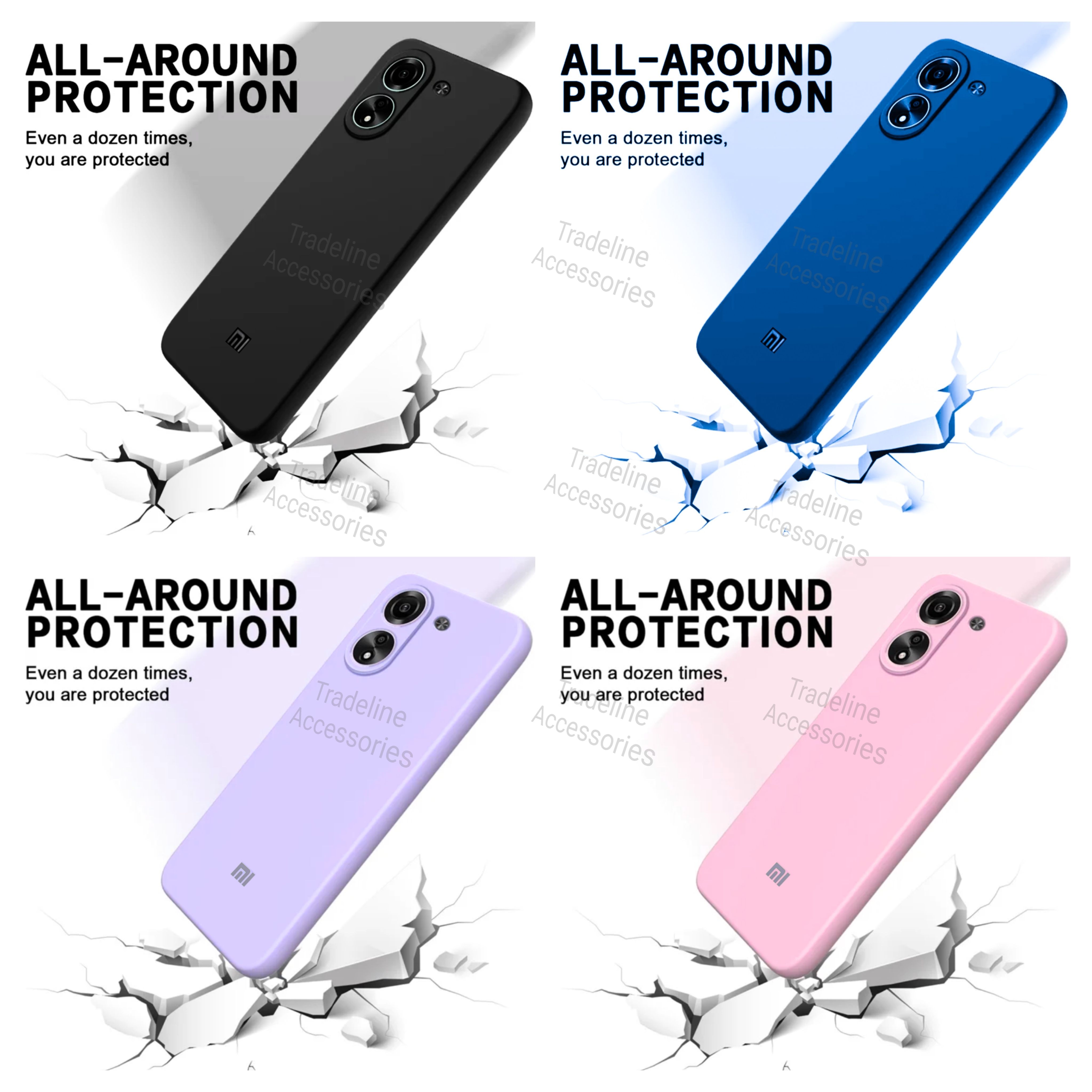 Xiaomi Redmi 13c 4G / Poco C65 4G Original Liquid Silicone Phone Case/Cover available in Black, Blue, Light Purple (Lilac) & Pink