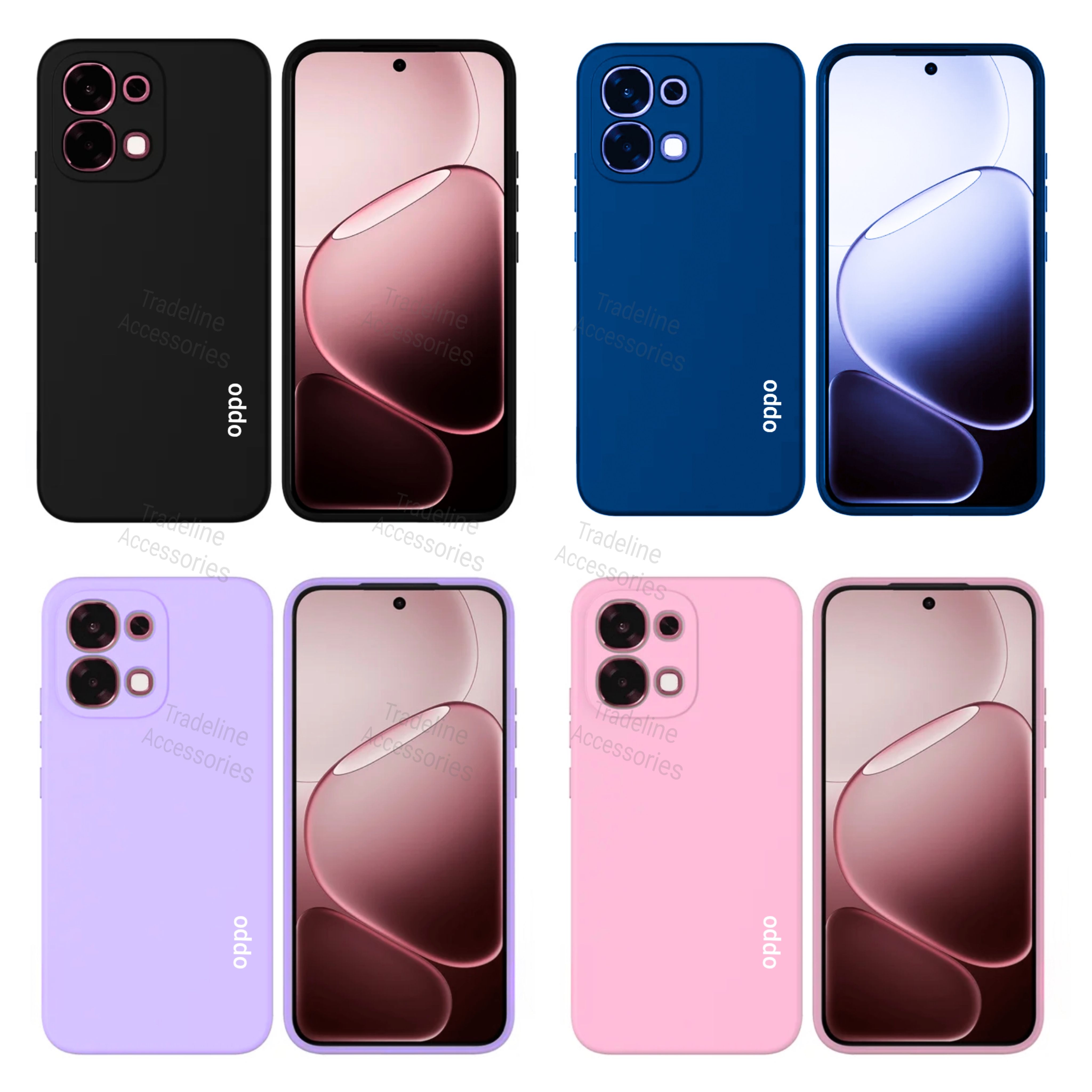 Oppo A6 Pro /Oppo F31 5G Original Liquid Silicone Phone Case/Cover available in Black, Blue, Light Purple (Lilac) &Pink
