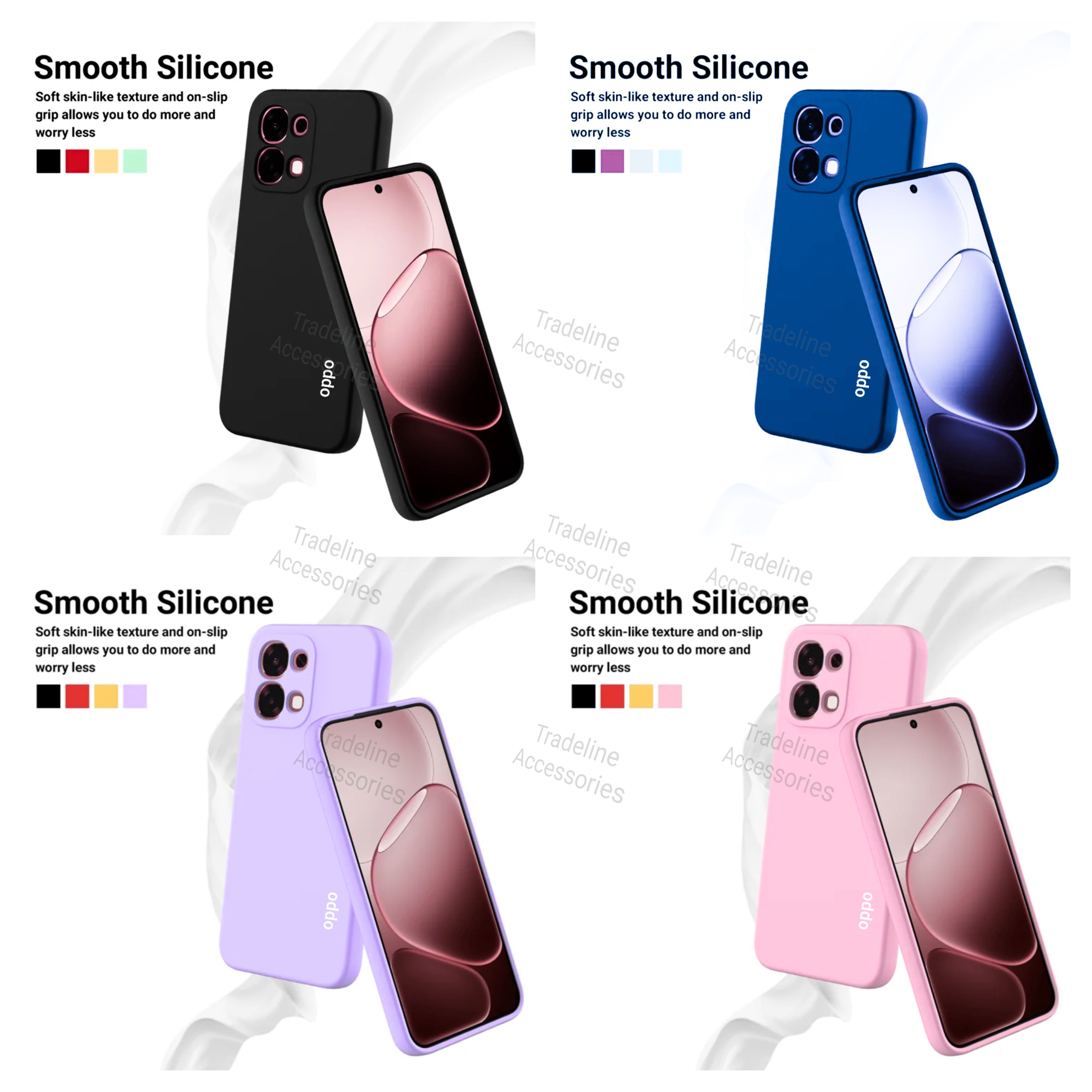 Oppo A6 Pro /Oppo F31 5G Original Liquid Silicone Phone Case/Cover available in Black, Blue, Light Purple (Lilac) &Pink