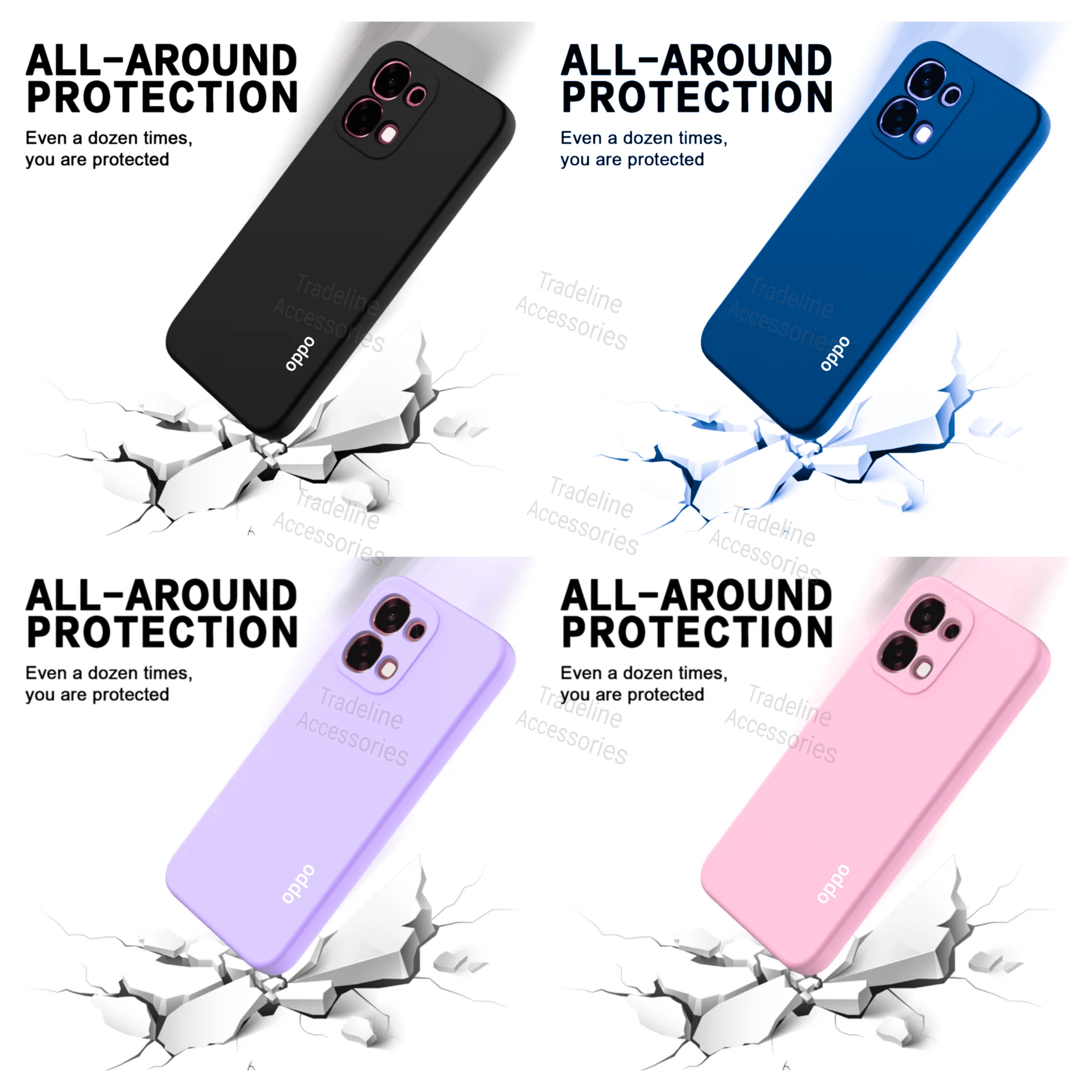 Oppo A6 Pro /Oppo F31 5G Original Liquid Silicone Phone Case/Cover available in Black, Blue, Light Purple (Lilac) &Pink