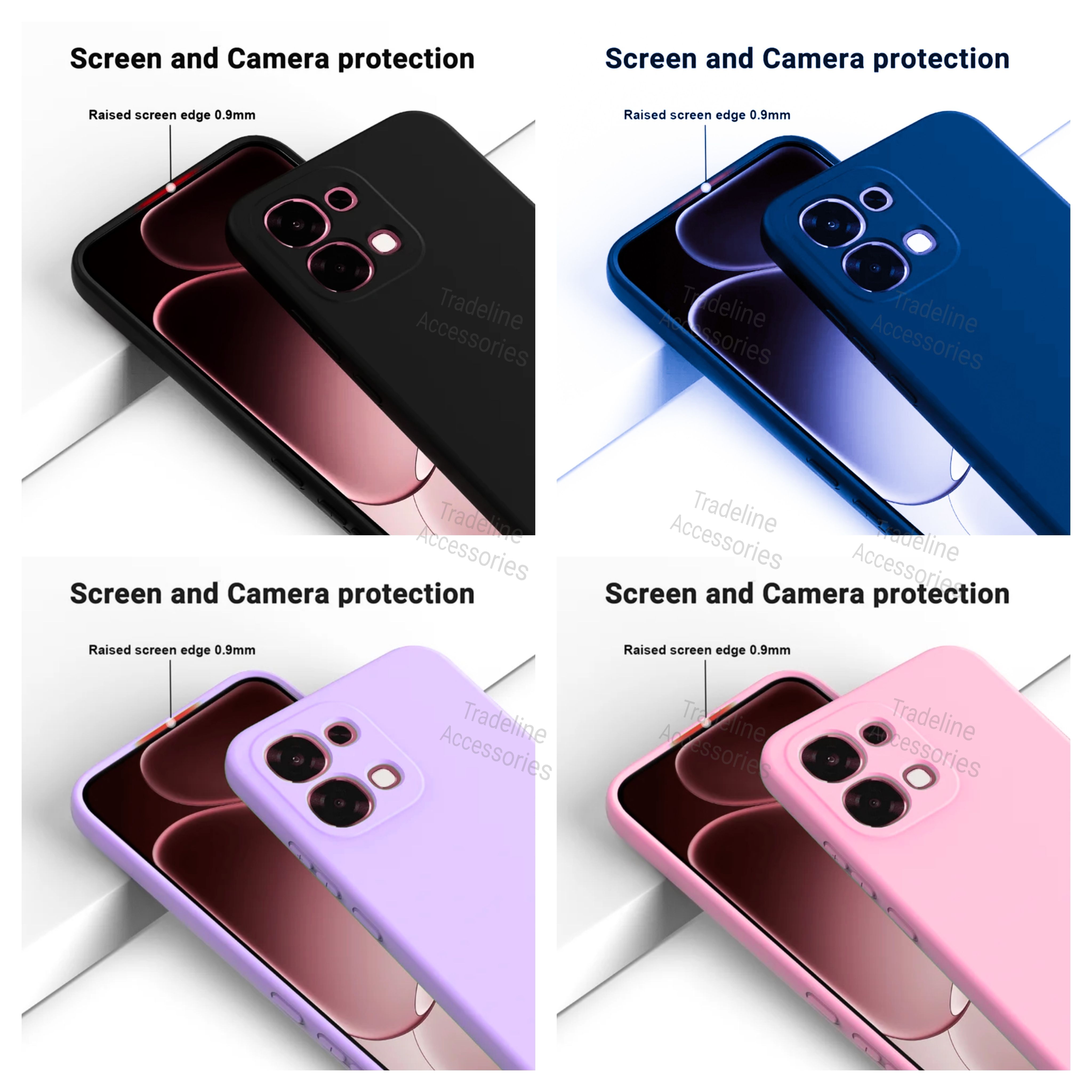 Oppo A6 Pro /Oppo F31 5G Original Liquid Silicone Phone Case/Cover available in Black, Blue, Light Purple (Lilac) &Pink