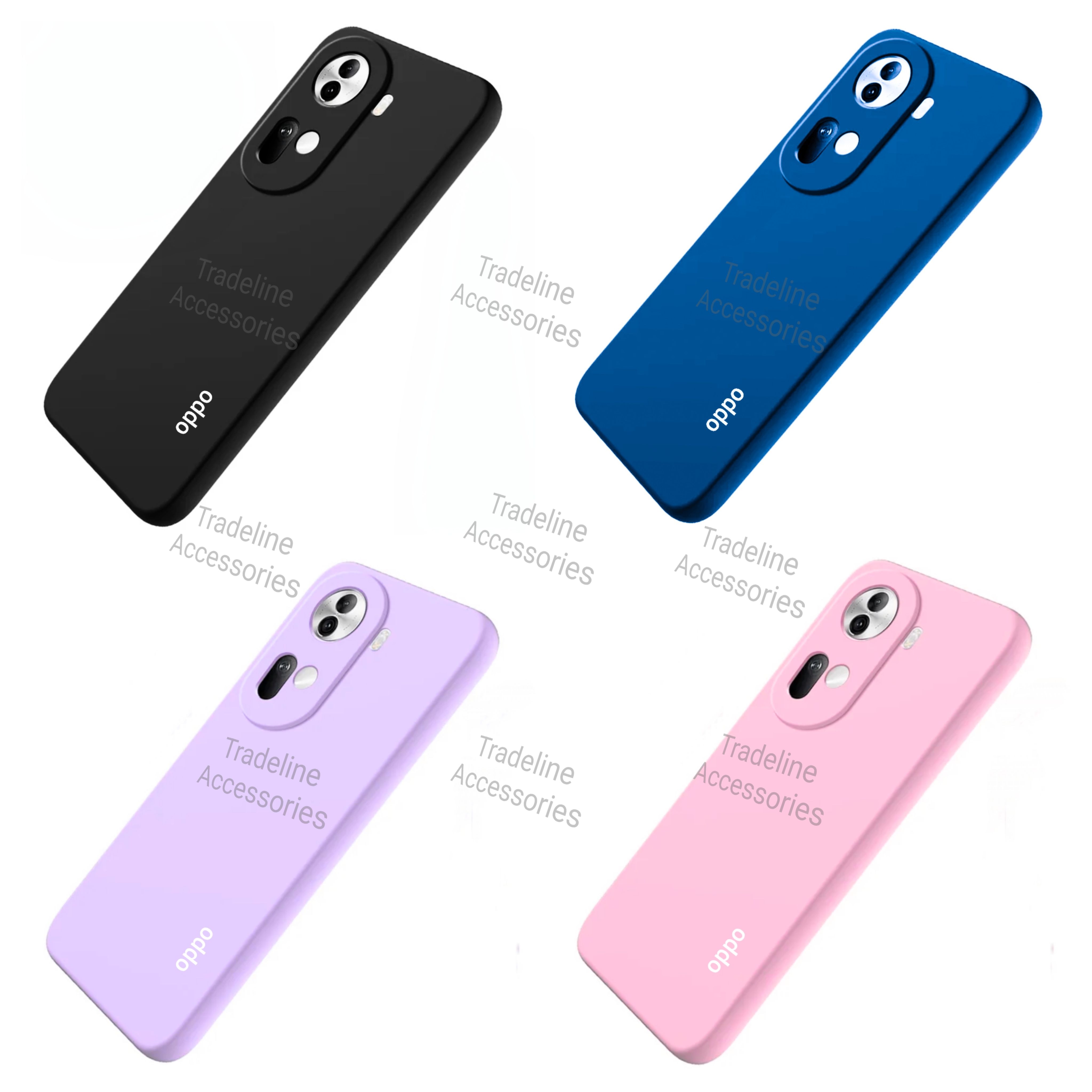Oppo Reno 11 5G Original Liquid Silicone Phone Case/Cover available in Black, Blue, Light Purple (Lilac) & Pink