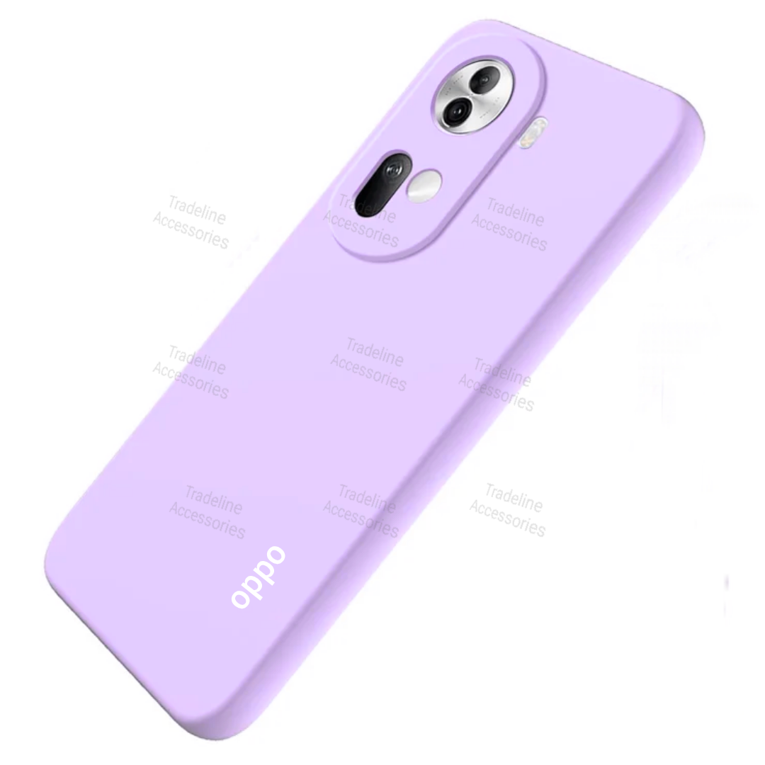 Oppo Reno 11 5G Original Liquid Silicone Phone Case/Cover available in Black, Blue, Light Purple (Lilac) & Pink