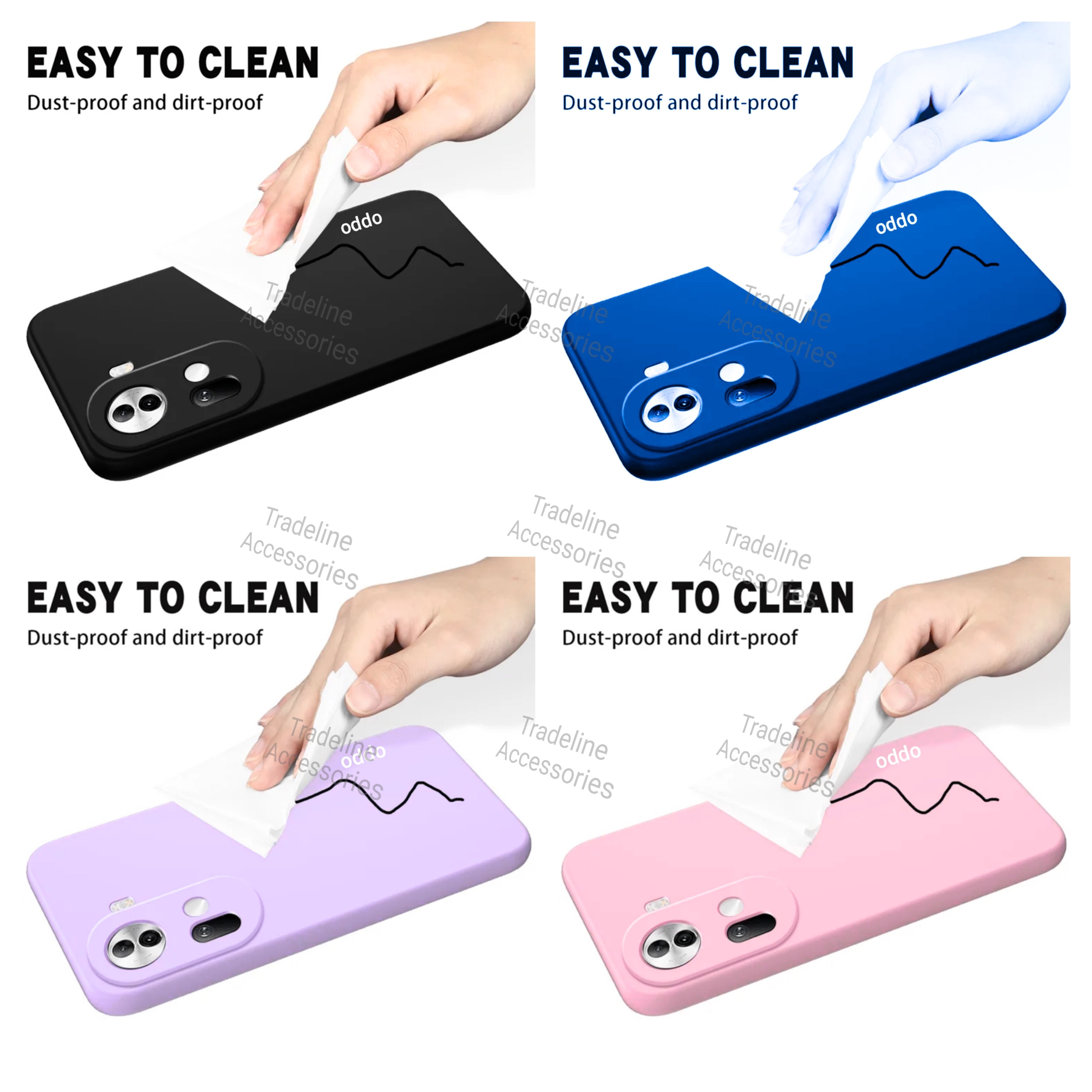 Oppo Reno 11 5G Original Liquid Silicone Phone Case/Cover available in Black, Blue, Light Purple (Lilac) & Pink
