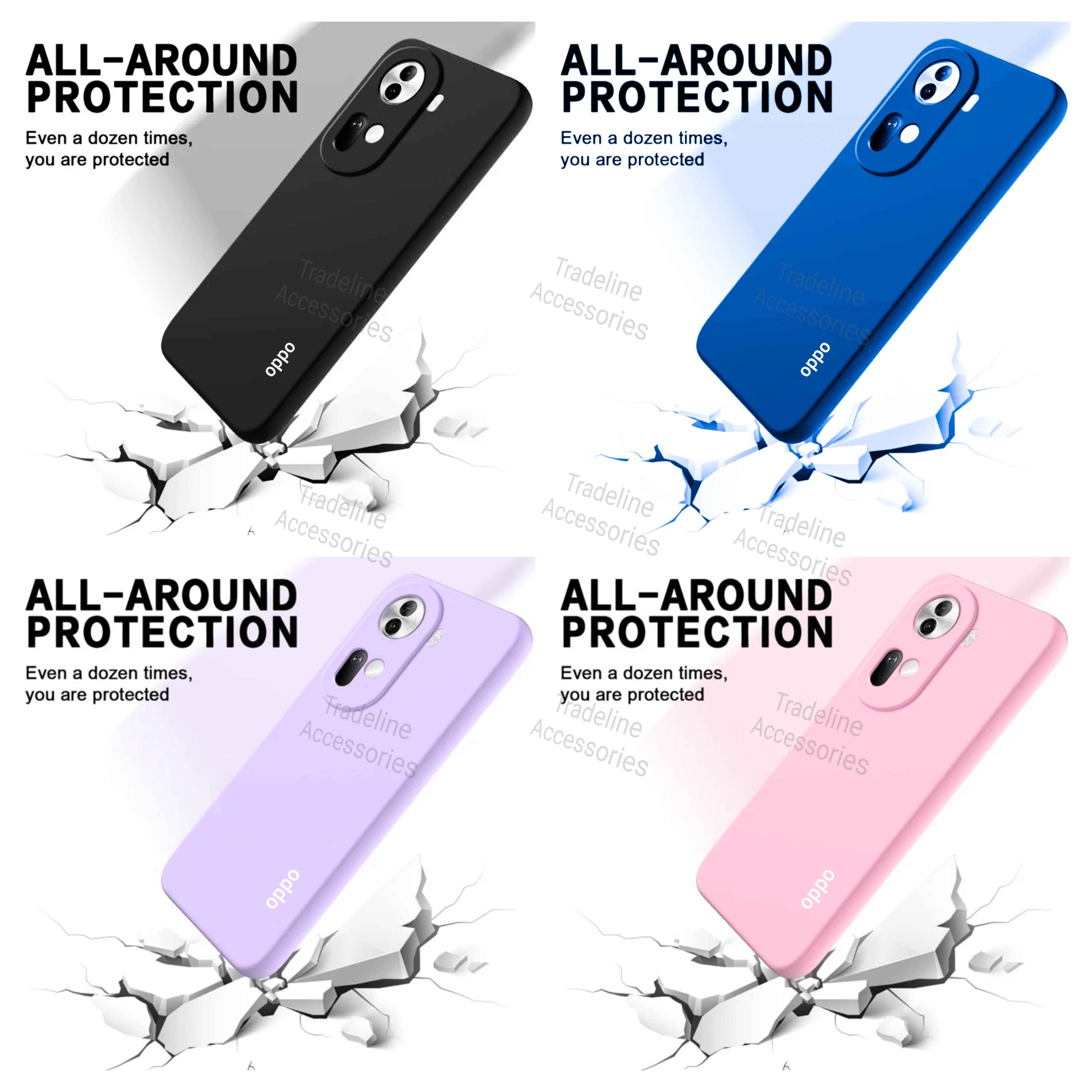 Oppo Reno 11 5G Original Liquid Silicone Phone Case/Cover available in Black, Blue, Light Purple (Lilac) & Pink