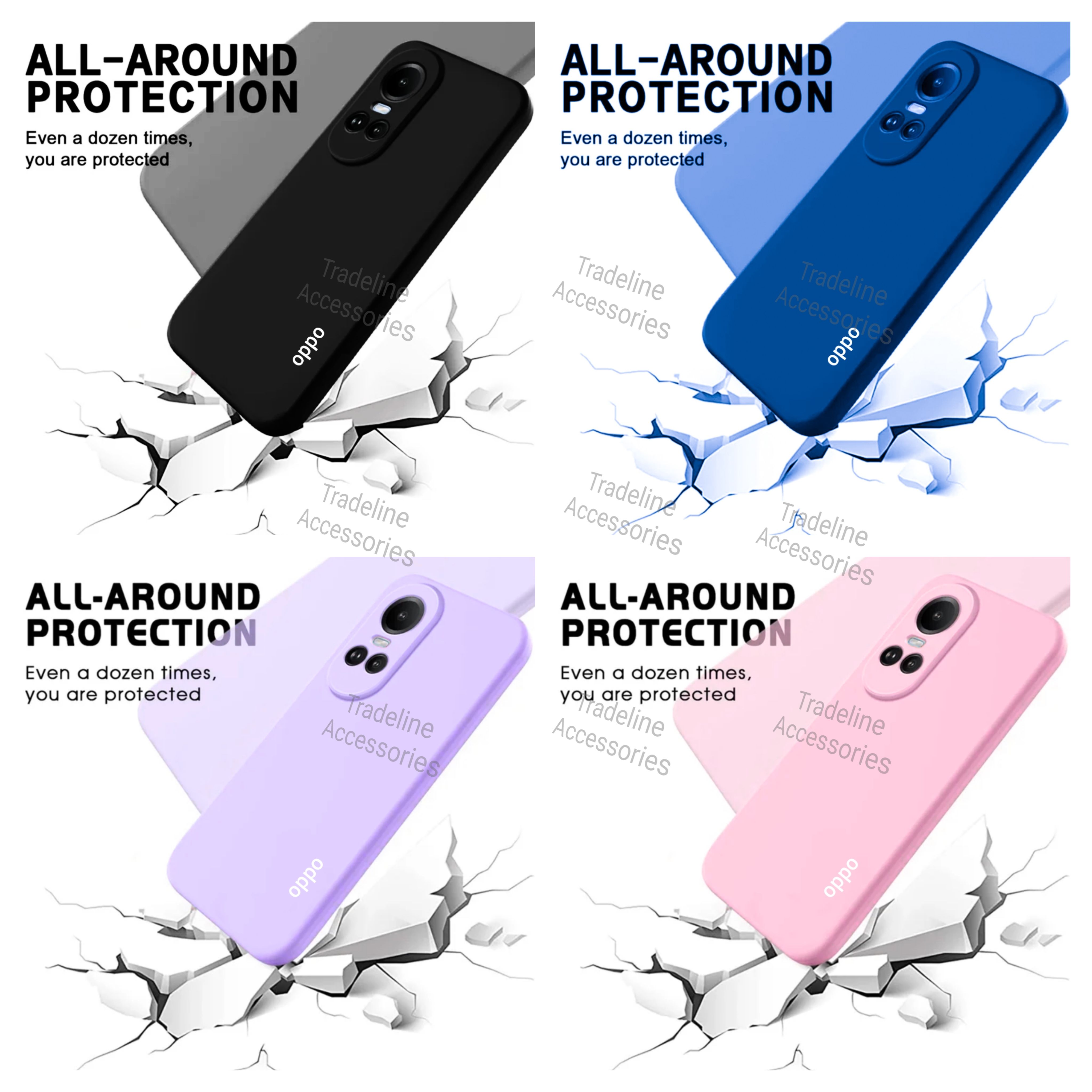 Oppo Reno 10 5G/ Reno 10 Pro 5G Original Liquid Silicone Phone Case/Cover available in Black, Blue, Light Purple (Lilac) & Pink