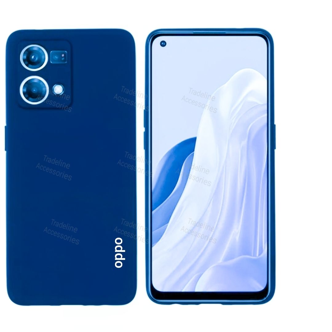 Oppo Reno 7 4G/ Reno 8 4G Original Liquid Silicone Phone Case/Cover available in Black, Blue, Light Purple (Lilac) & Pink
