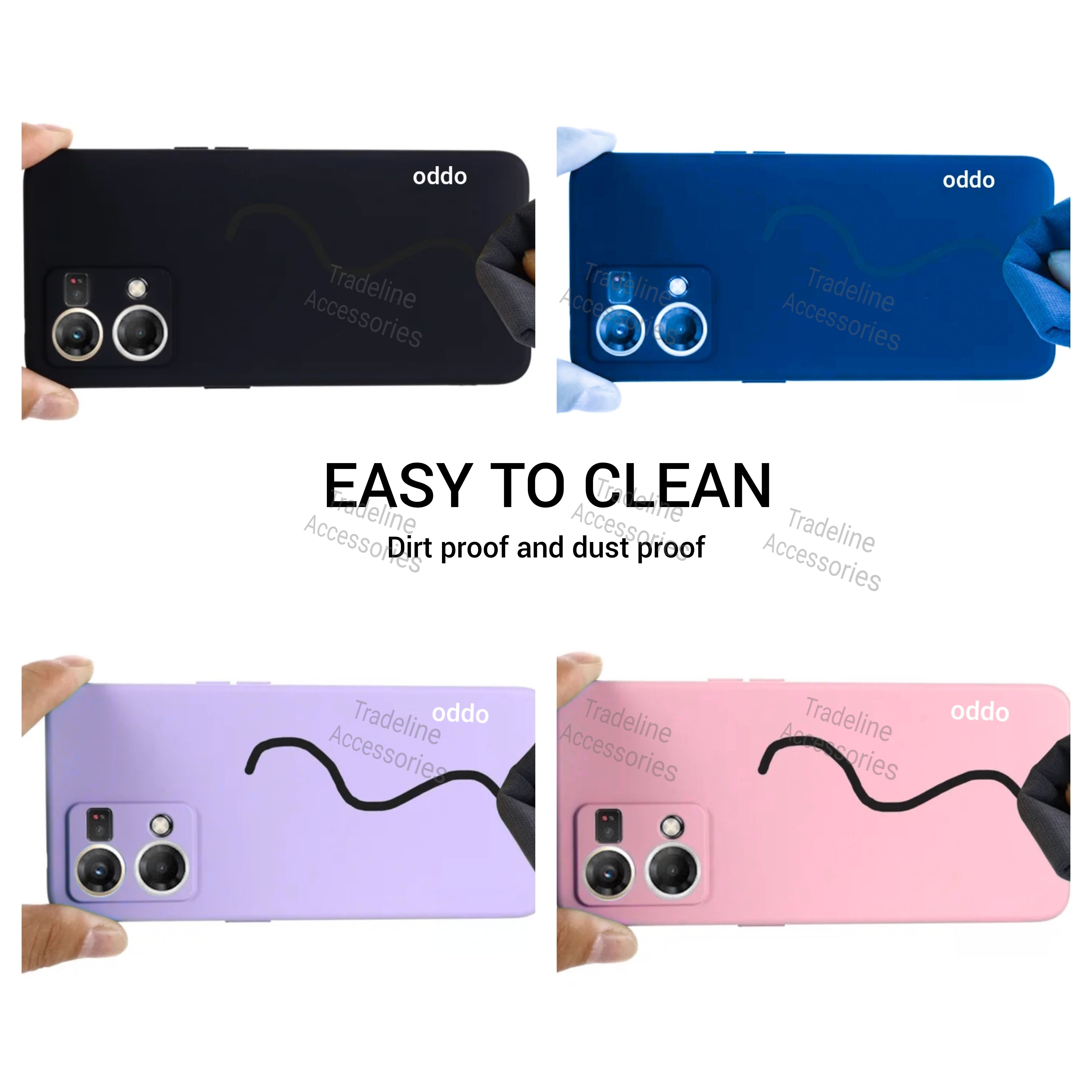 Oppo Reno 7 4G/ Reno 8 4G Original Liquid Silicone Phone Case/Cover available in Black, Blue, Light Purple (Lilac) & Pink