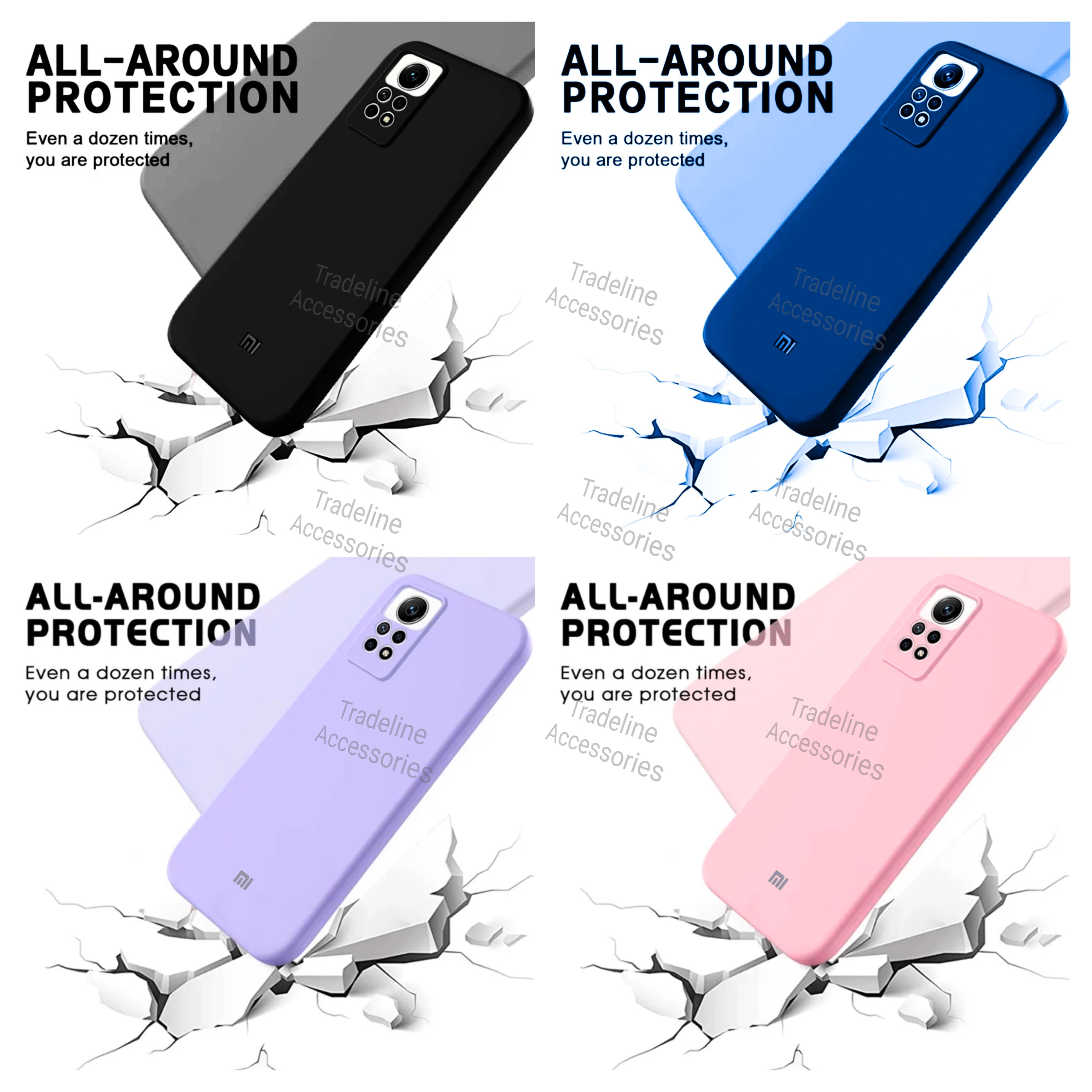 Xiaomi Redmi Note 12 Pro 4G /11 Pro 4G/5G Original Liquid Silicone Phone Case/Cover available in Black, Blue, Light Purple (Lilac) & Pink