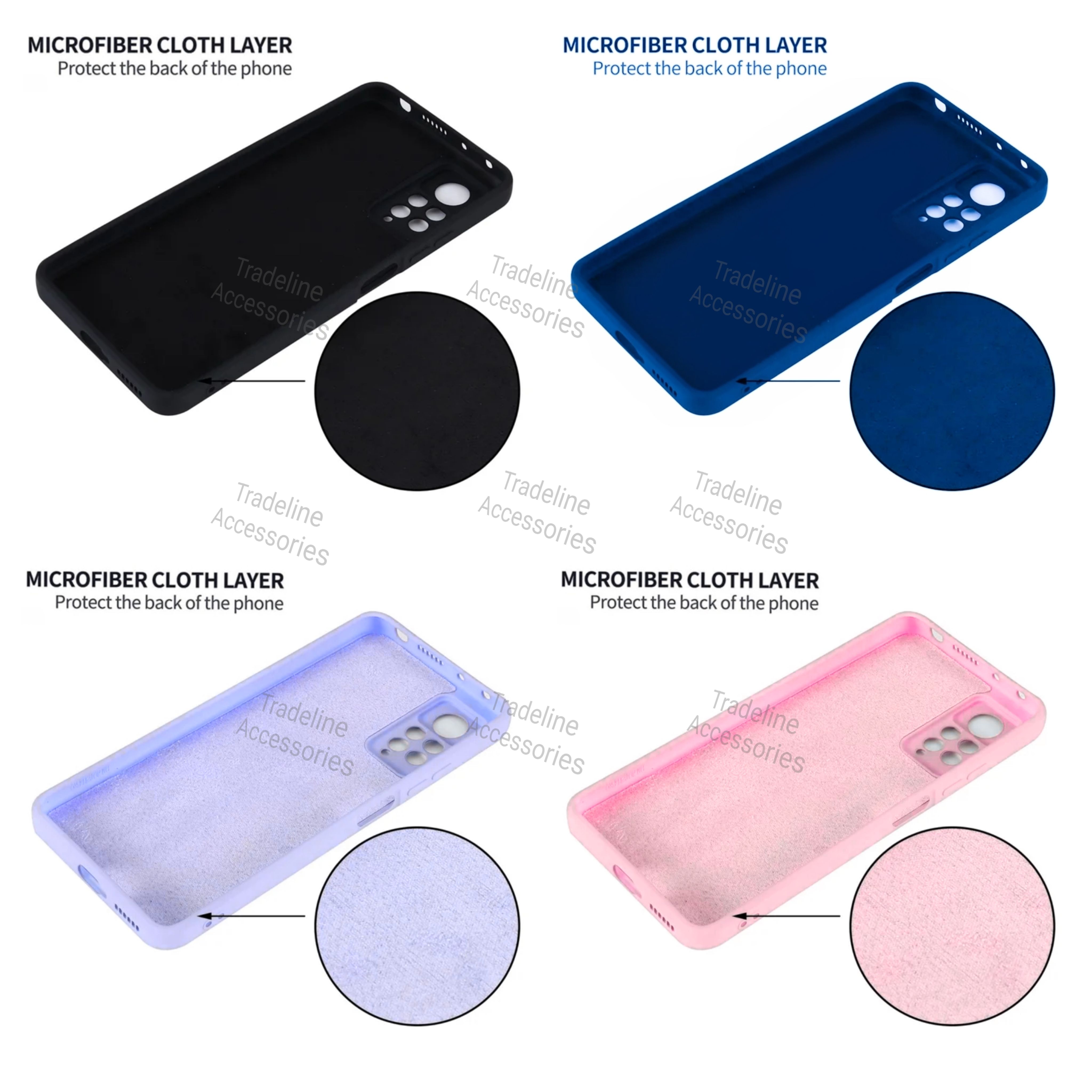 Xiaomi Redmi Note 12 Pro 4G /11 Pro 4G/5G Original Liquid Silicone Phone Case/Cover available in Black, Blue, Light Purple (Lilac) & Pink