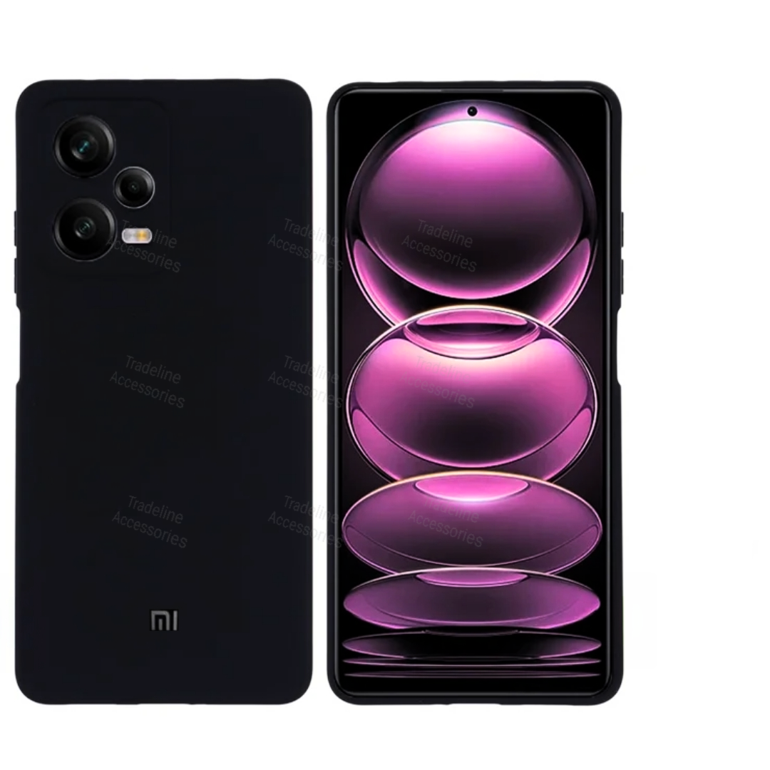 Xiaomi Redmi Note 12 Pro 5G Original Liquid Silicone Phone Case/Cover available in Black,Blue, Light Purple (Lilac) & Pink