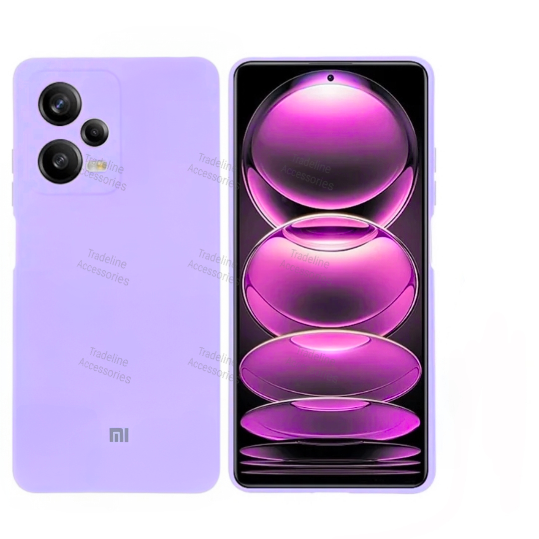 Xiaomi Redmi Note 12 Pro 5G Original Liquid Silicone Phone Case/Cover available in Black,Blue, Light Purple (Lilac) & Pink