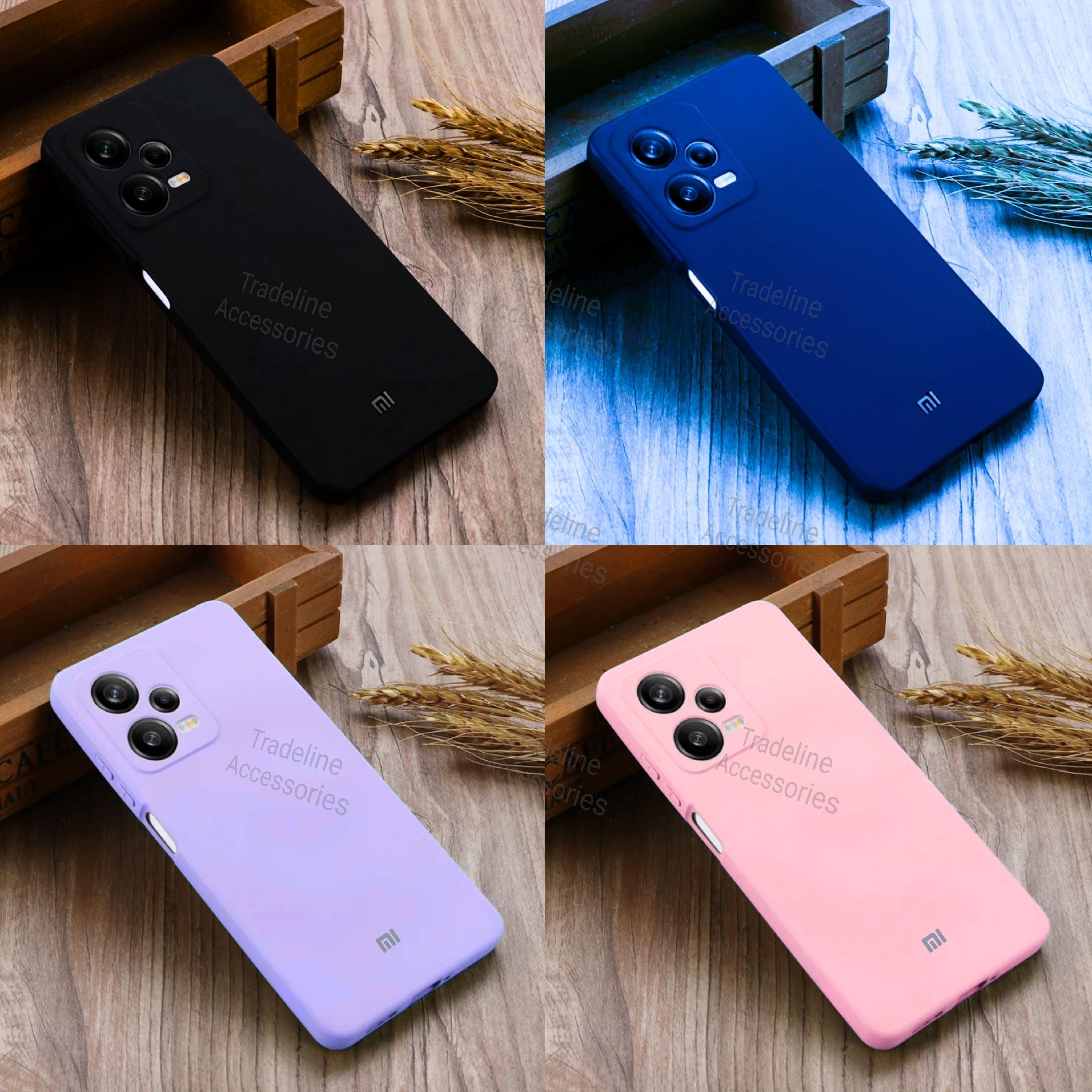 Xiaomi Redmi Note 12 Pro 5G Original Liquid Silicone Phone Case/Cover available in Black,Blue, Light Purple (Lilac) & Pink