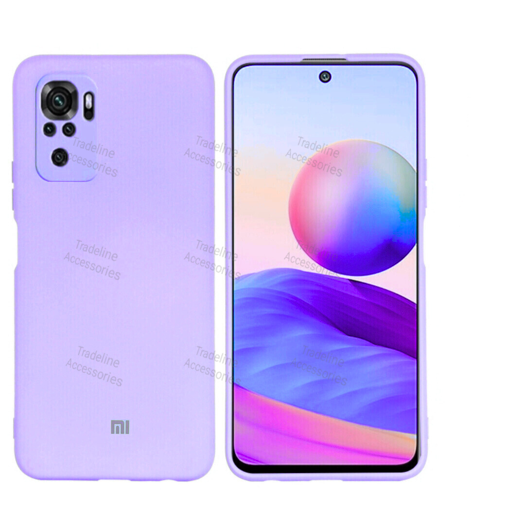 Xiaomi Redmi Note 10 4G/Note 10s / Poco M5s 4G Original Liquid Silicone Phone Case/Cover available in Black, Blue, Light Purple (lilac)& Pink