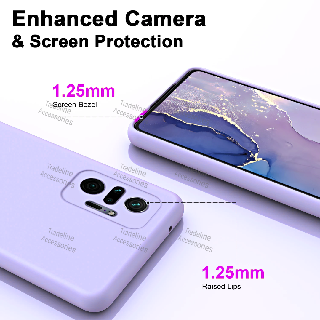 Xiaomi Redmi Note 10 Pro 4G Original Liquid Silicone Phone Case/Cover available in Black, Blue, Light Purple (Lilac)  & Pink